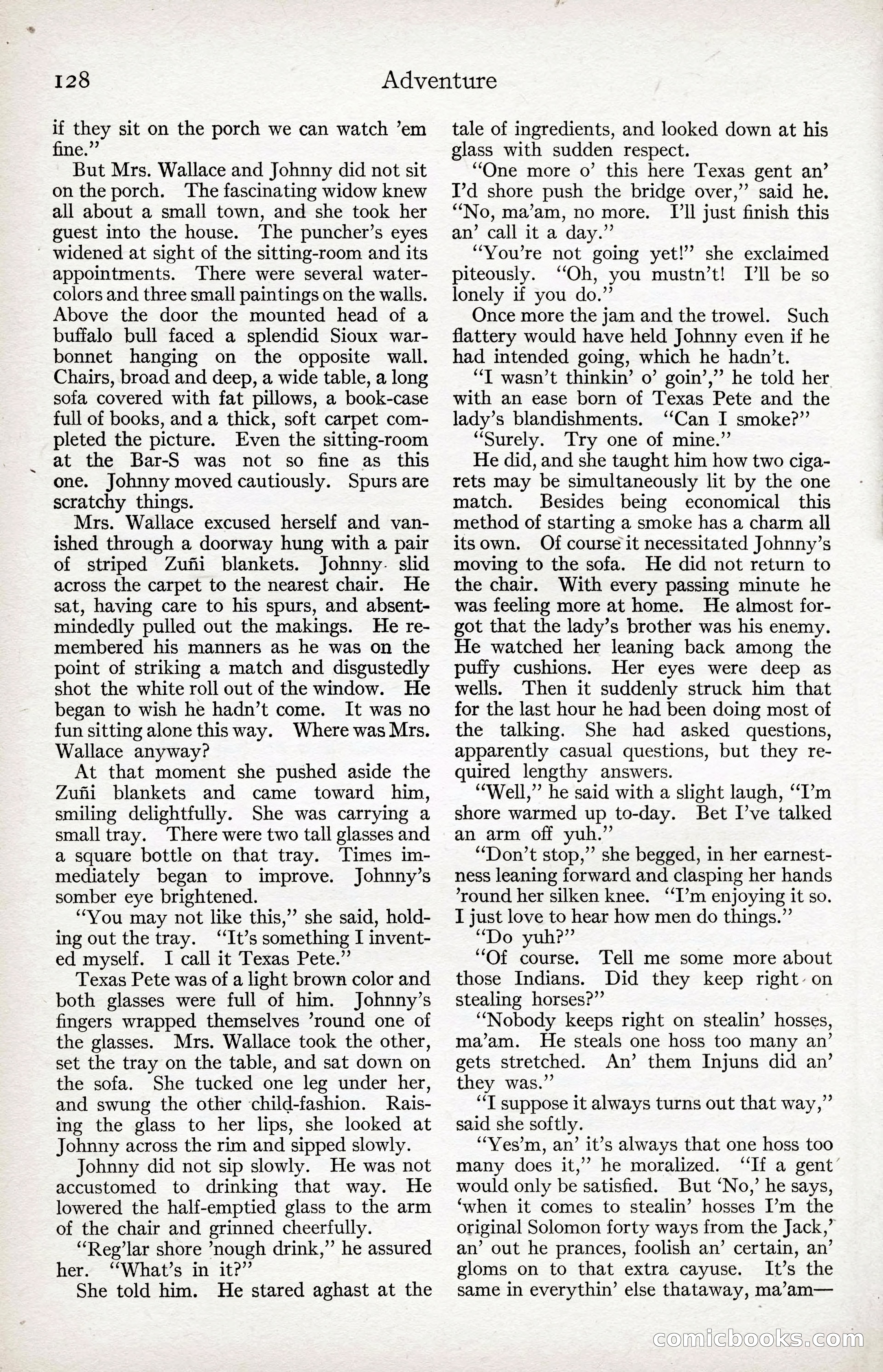 Adventure Magazine Cover, April 3, 1918 — page 130 of 194