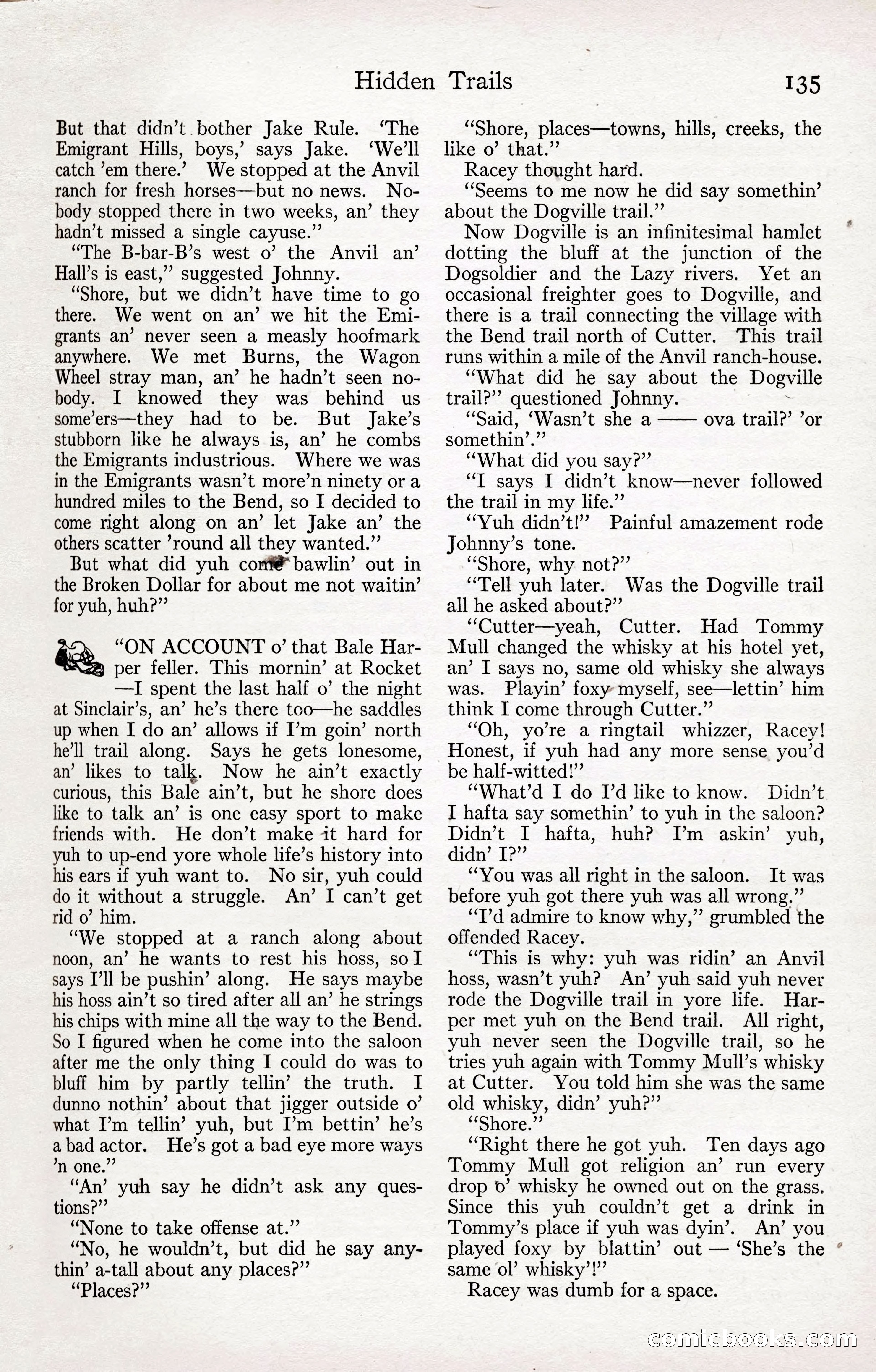 Adventure Magazine Cover, April 3, 1918 — page 137 of 194