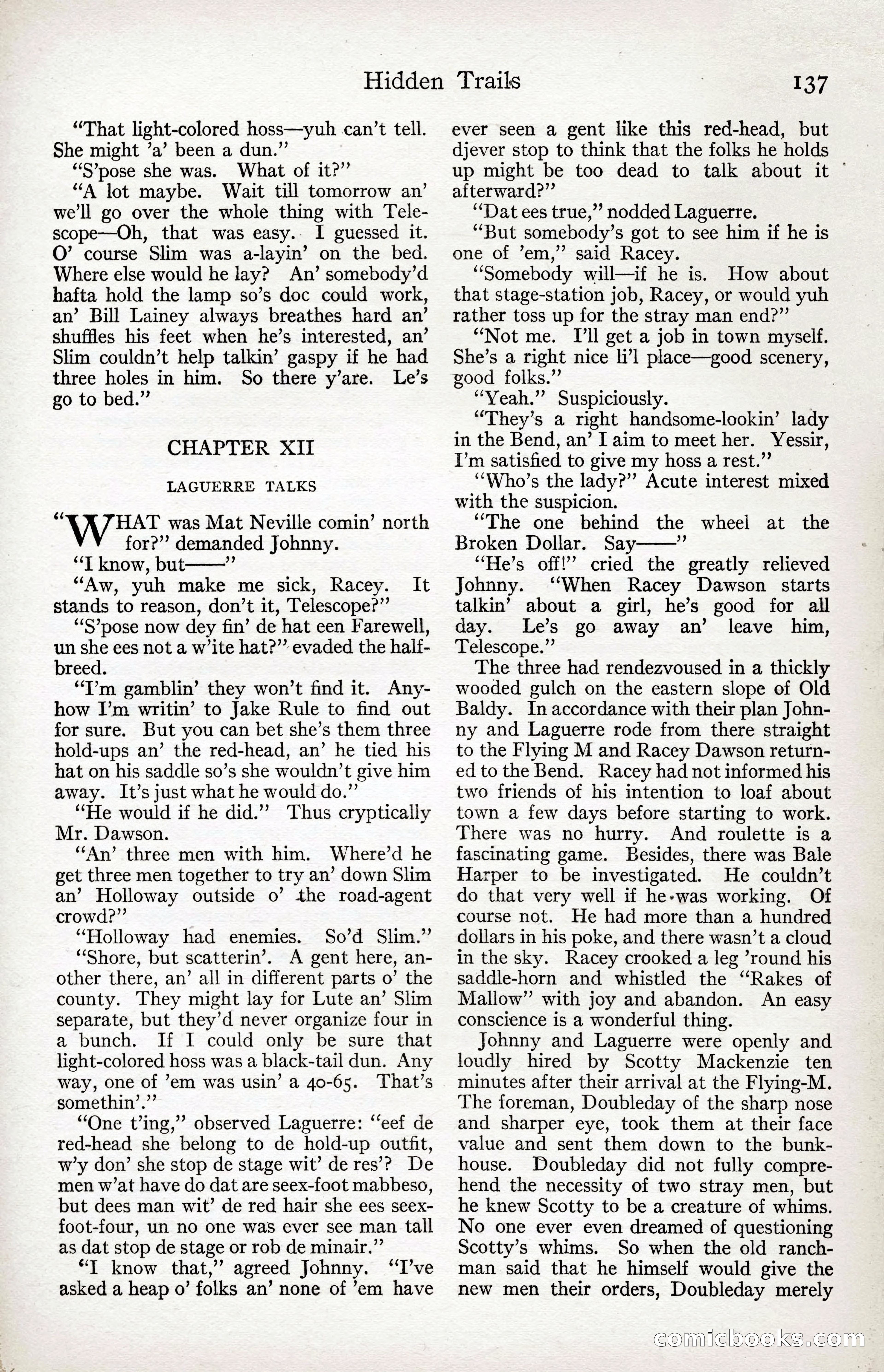 Adventure Magazine Cover, April 3, 1918 — page 139 of 194