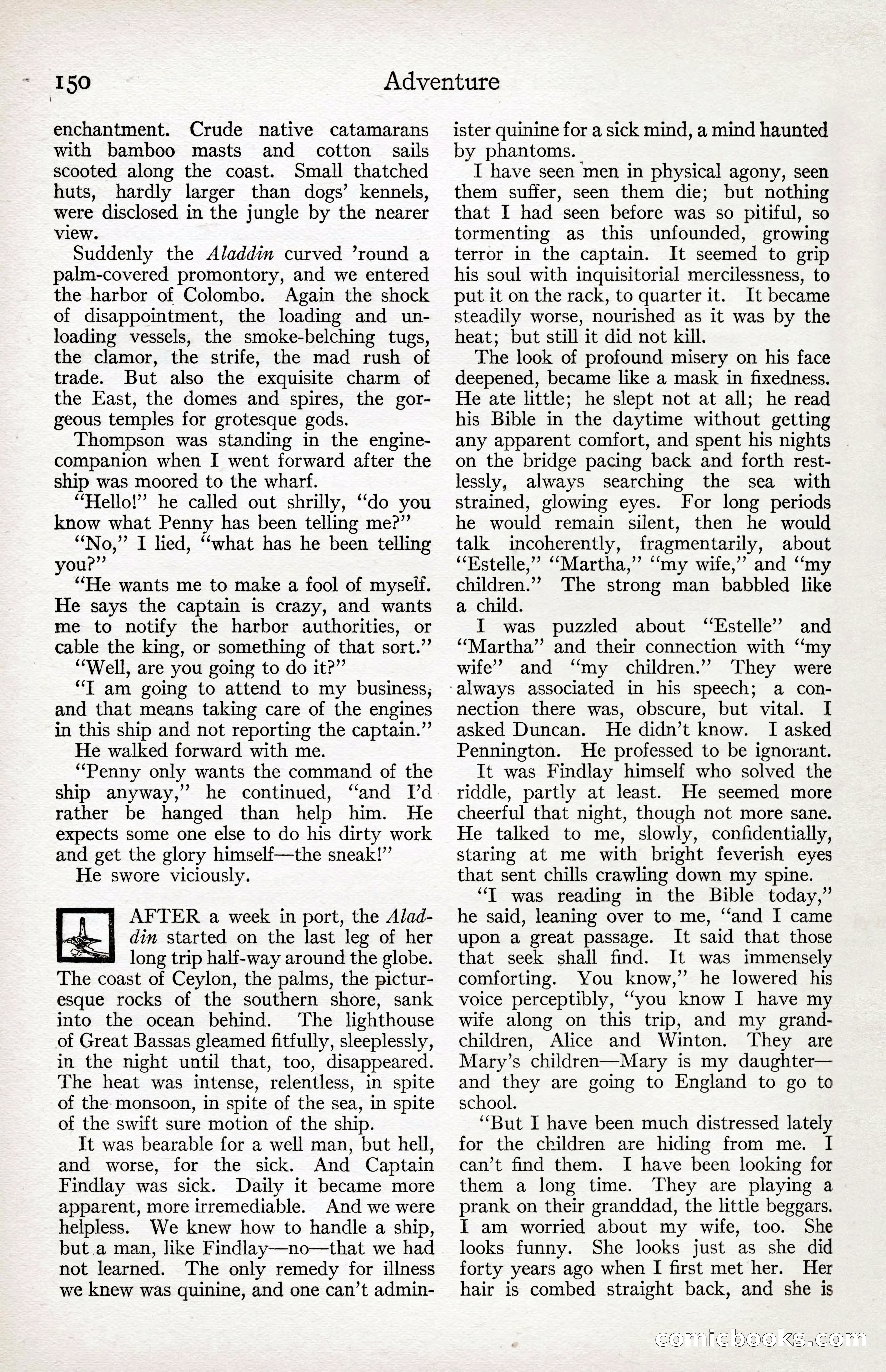 Adventure Magazine Cover, April 3, 1918 — page 152 of 194