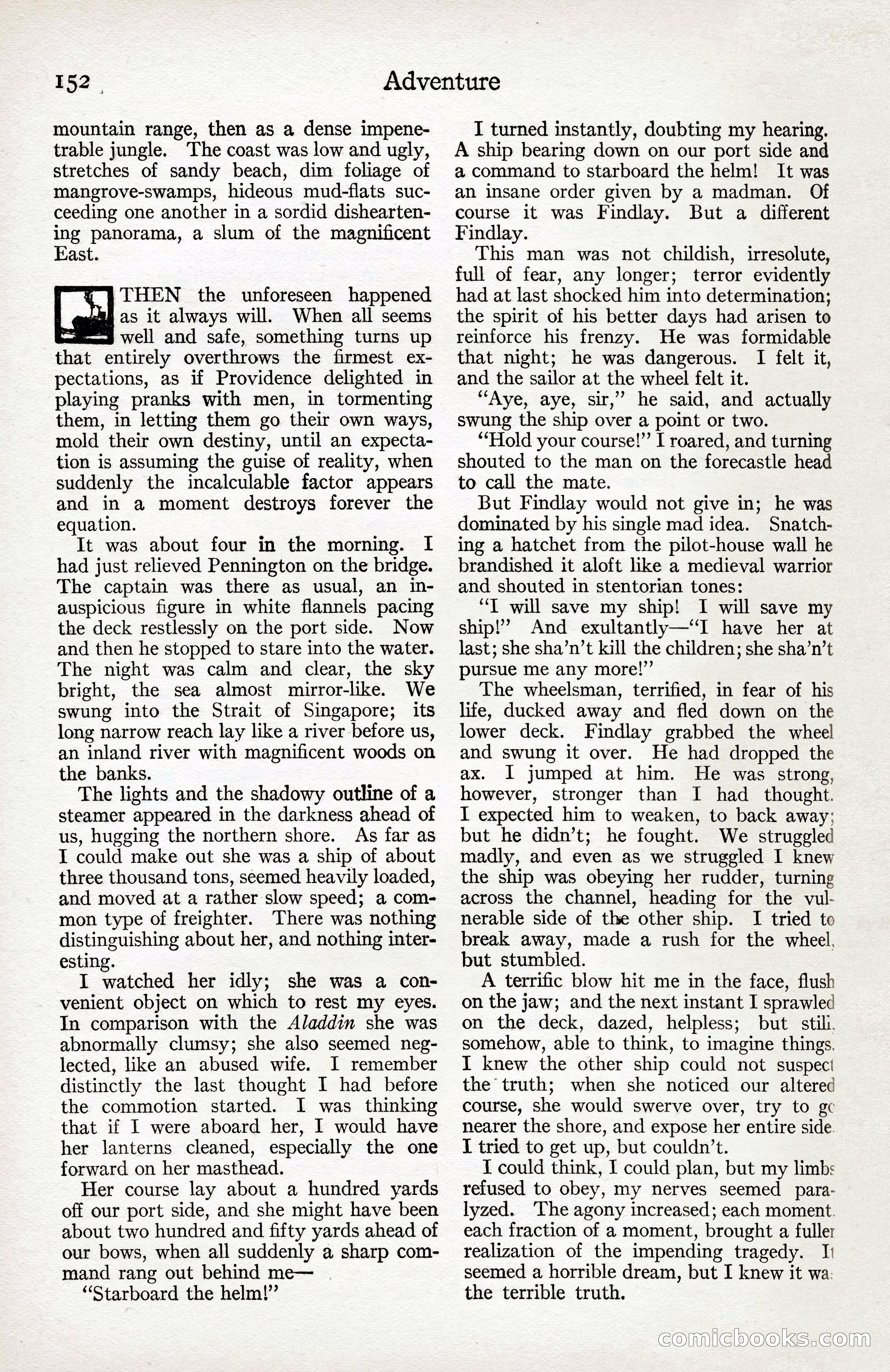Adventure Magazine Cover, April 3, 1918 — page 154 of 194