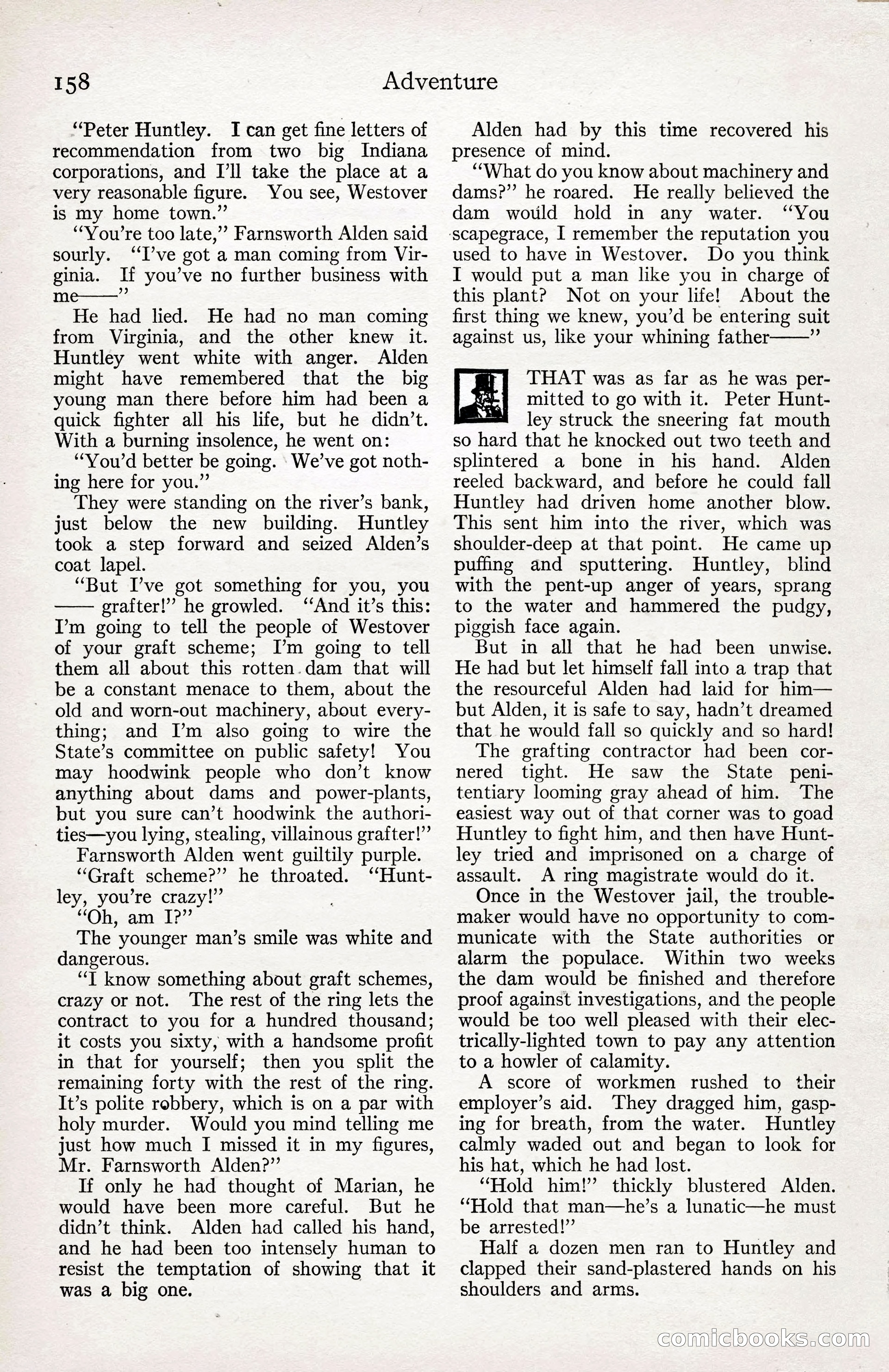 Adventure Magazine Cover, April 3, 1918 — page 160 of 194