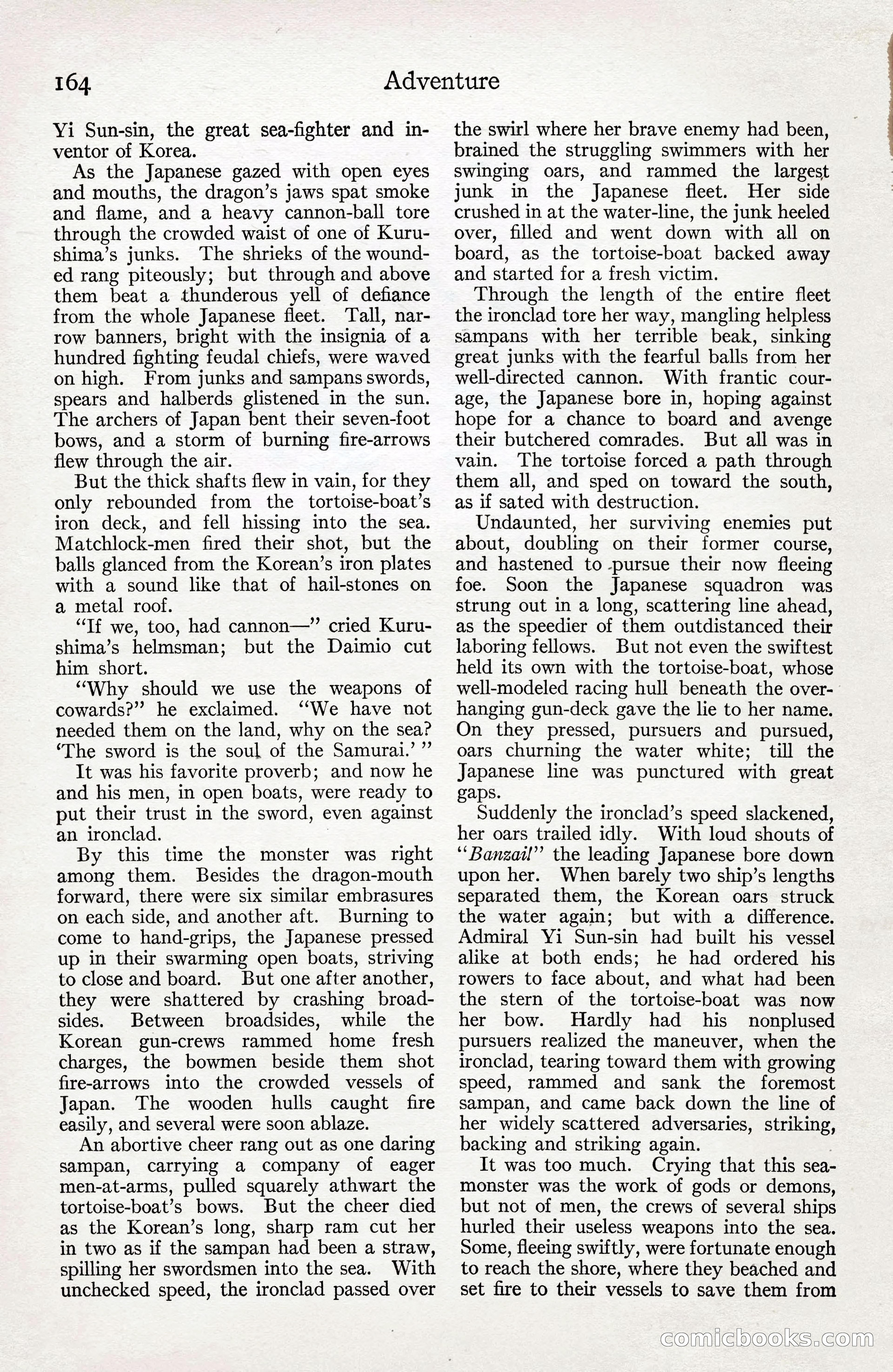 Adventure Magazine Cover, April 3, 1918 — page 166 of 194