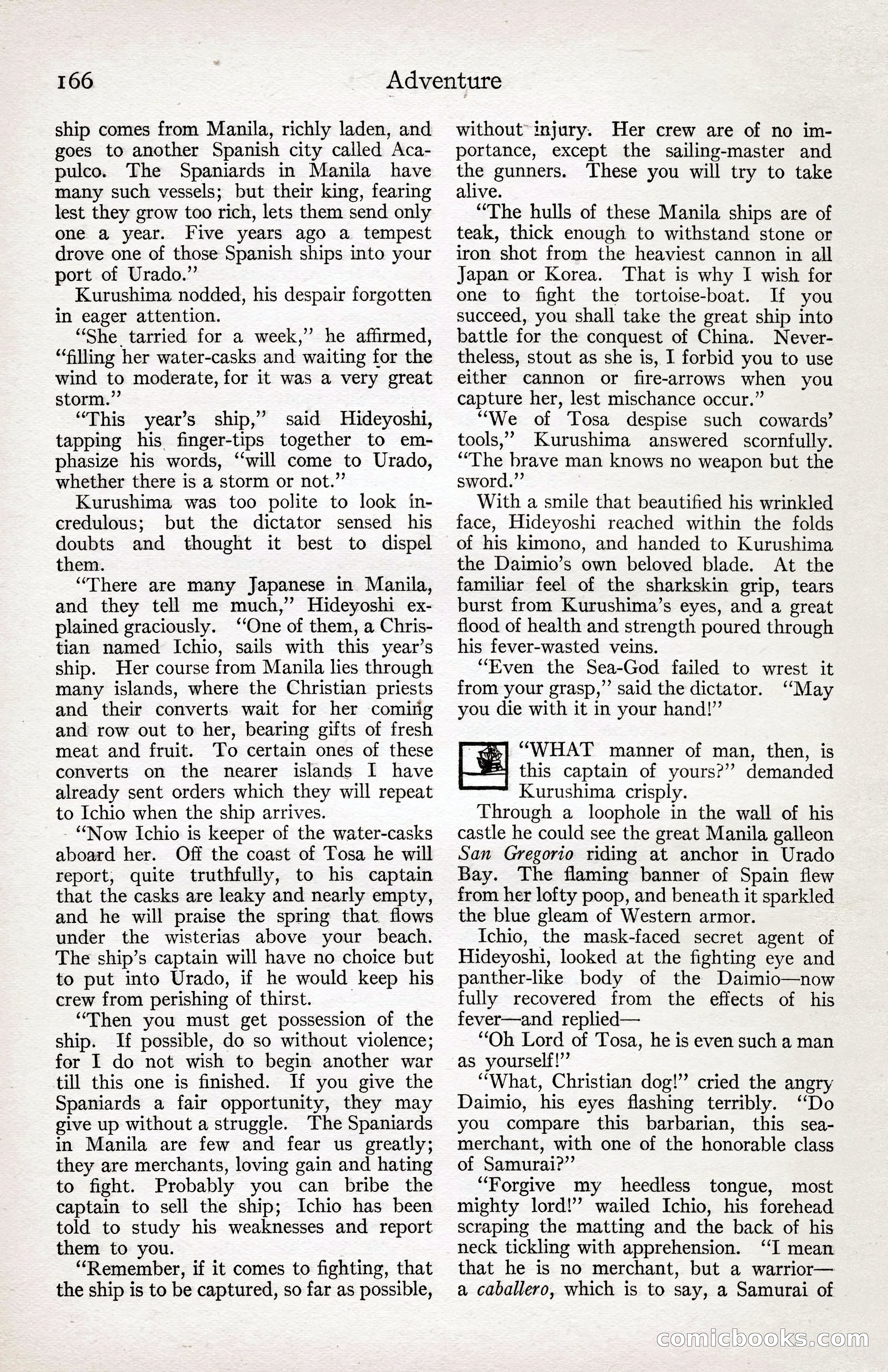 Adventure Magazine Cover, April 3, 1918 — page 168 of 194