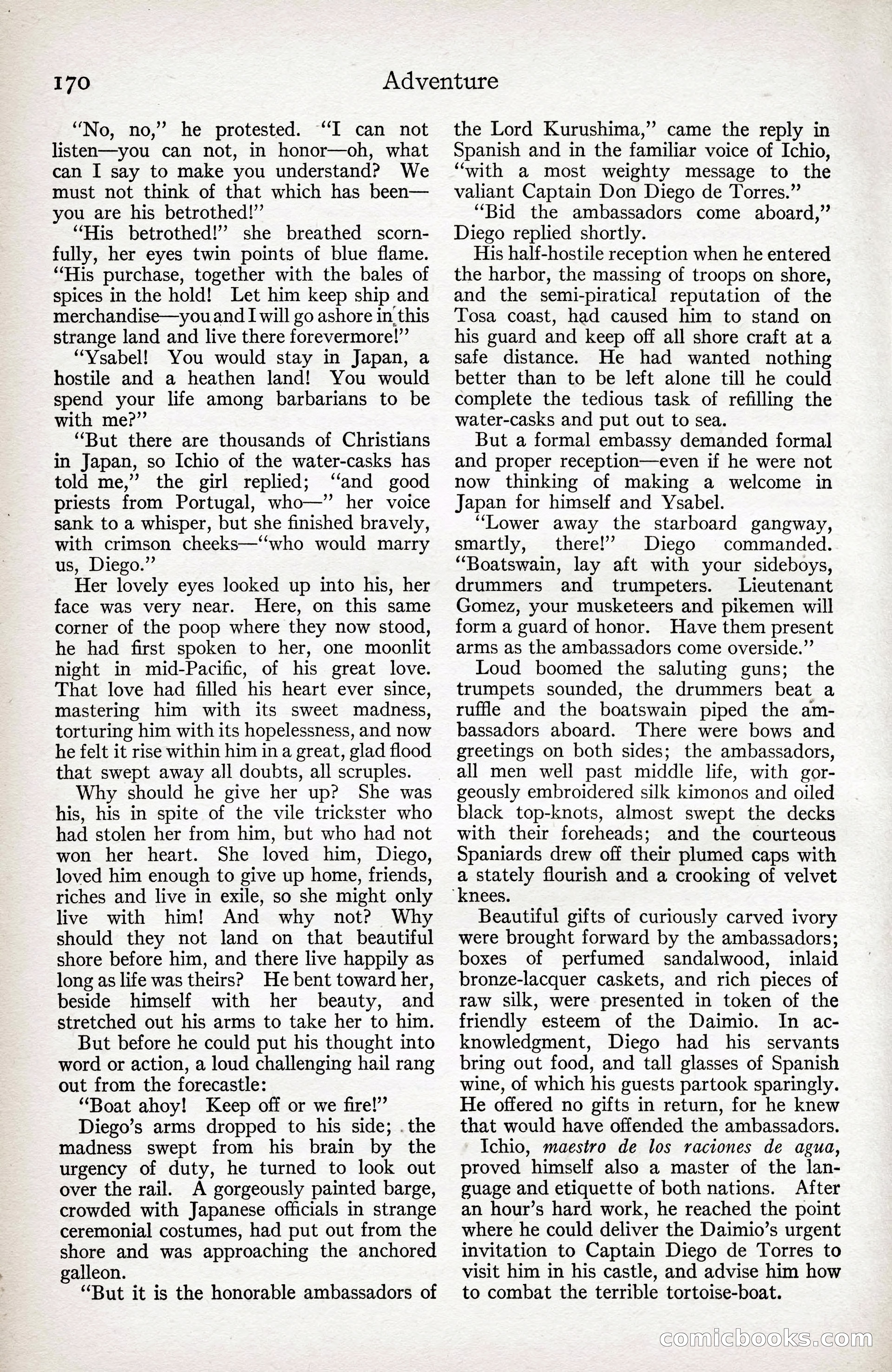 Adventure Magazine Cover, April 3, 1918 — page 172 of 194