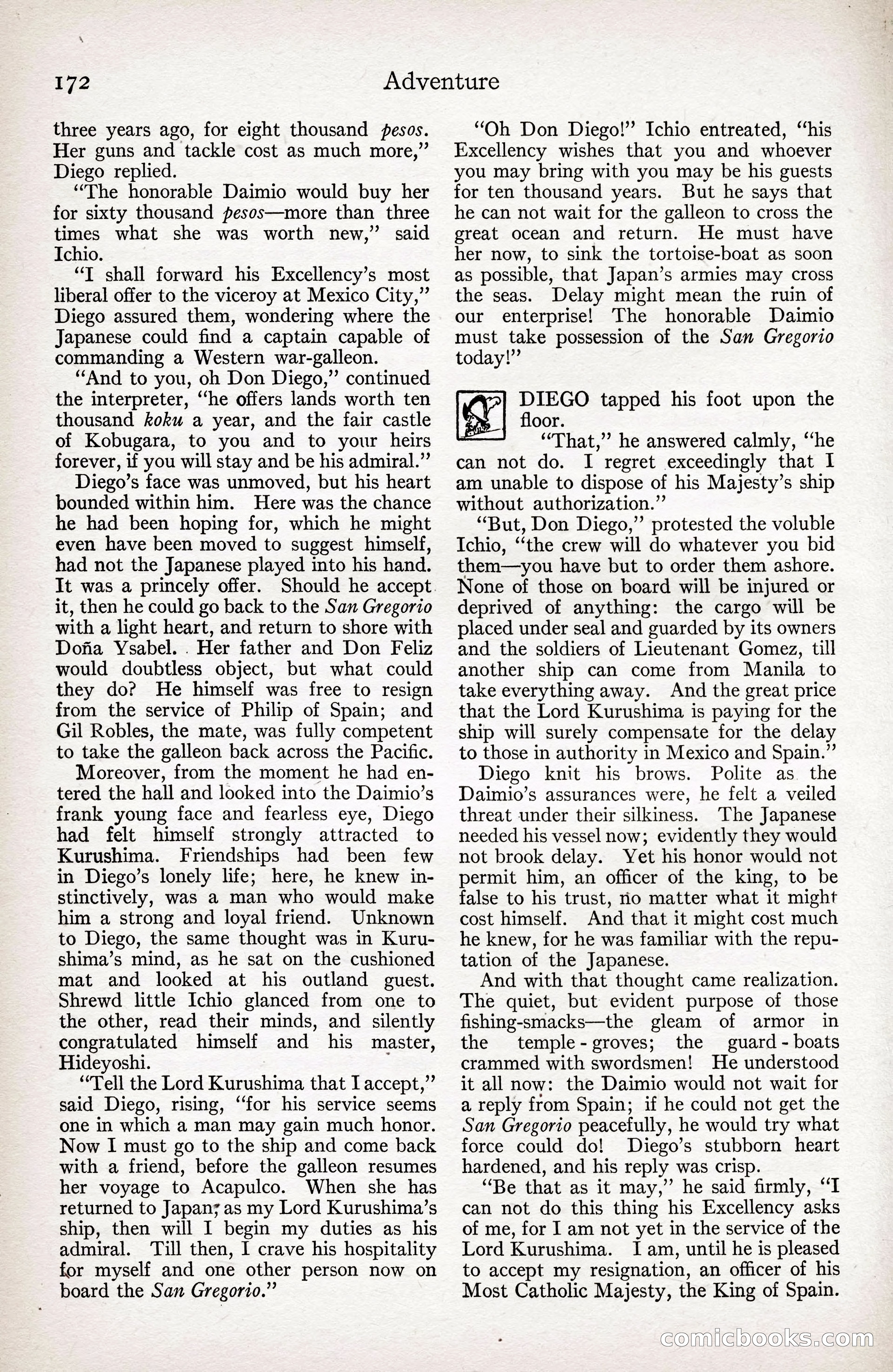 Adventure Magazine Cover, April 3, 1918 — page 174 of 194