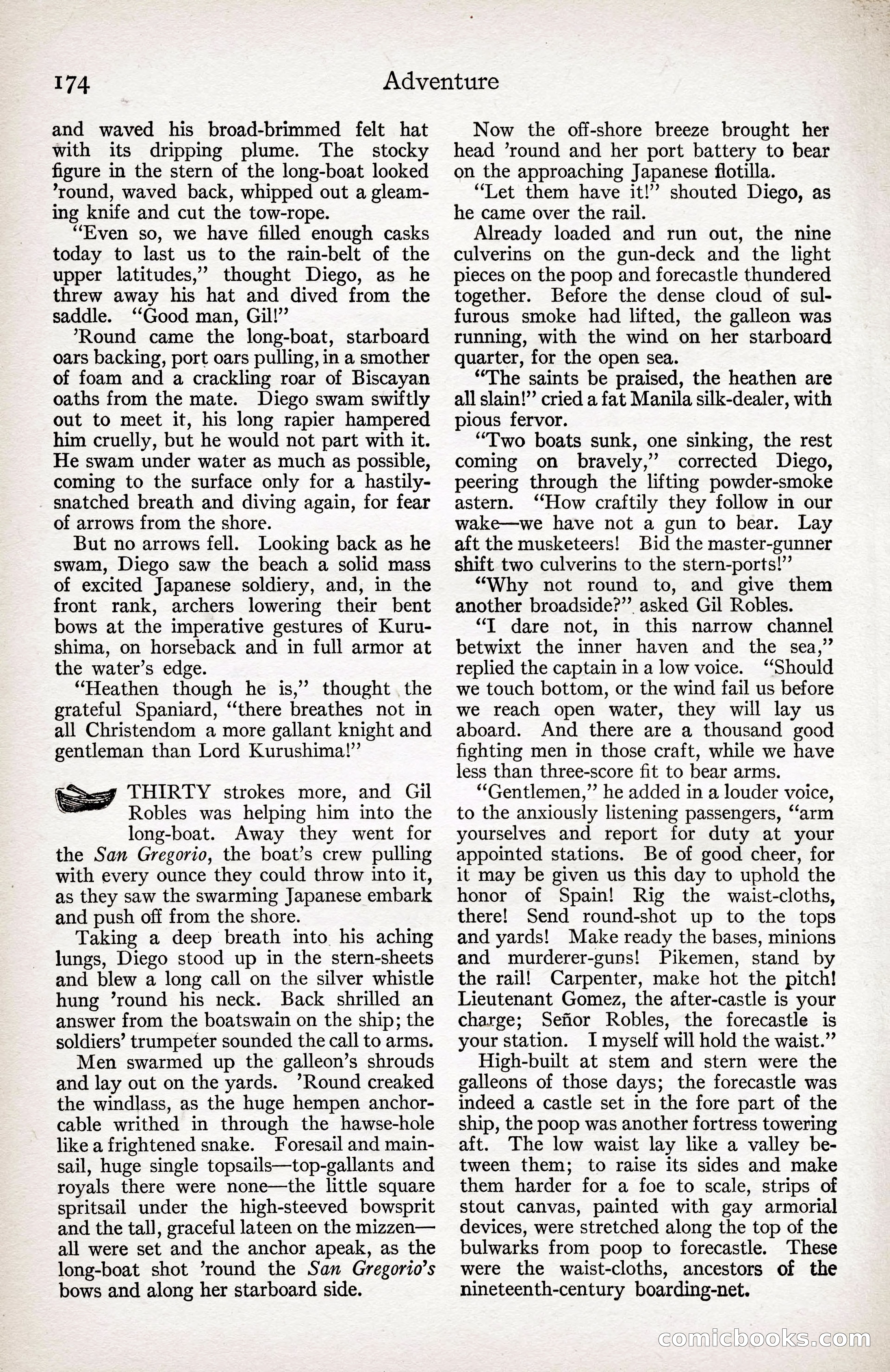 Adventure Magazine Cover, April 3, 1918 — page 176 of 194