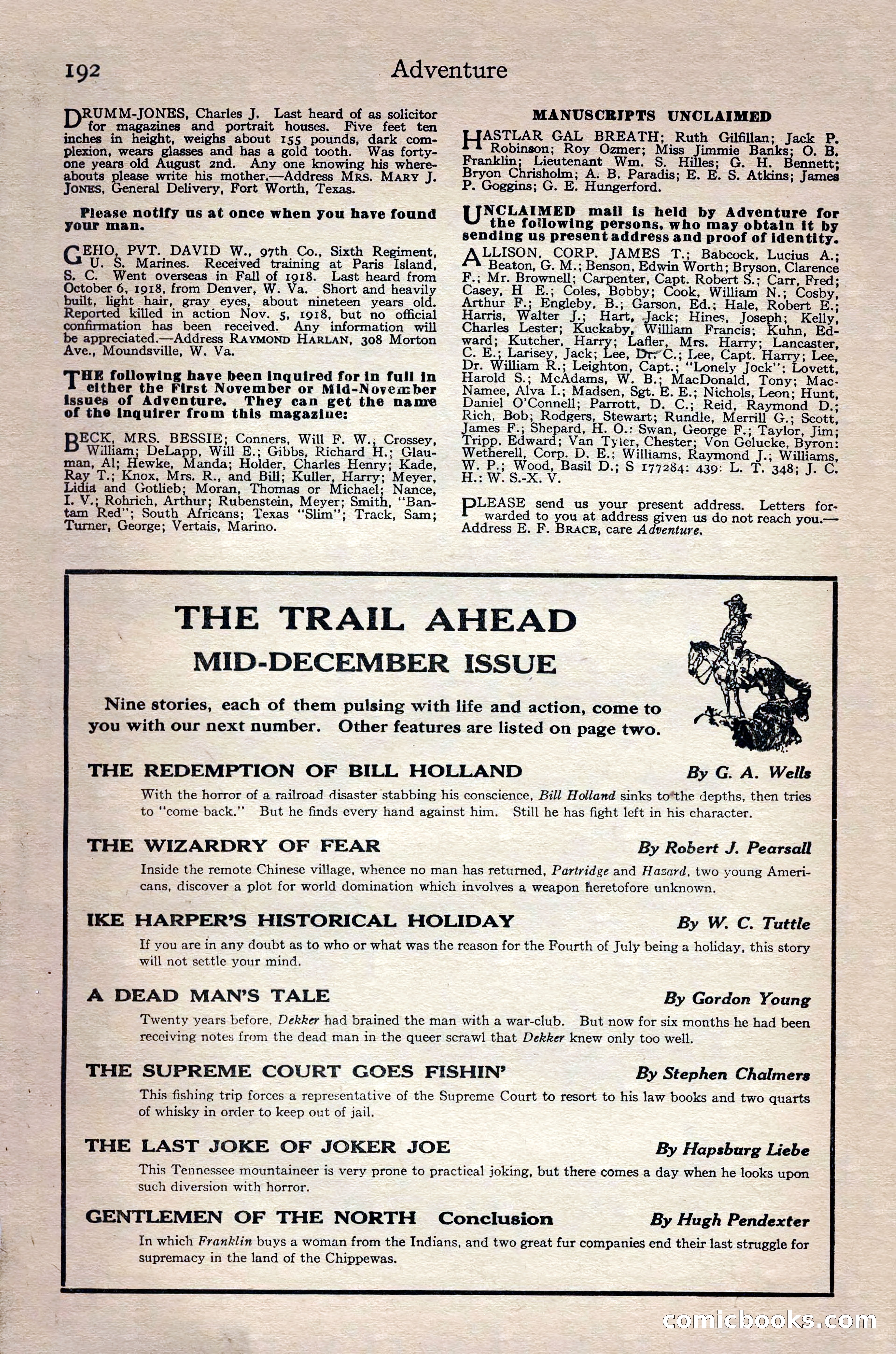 Adventure Magazine Cover — page 206 of 208