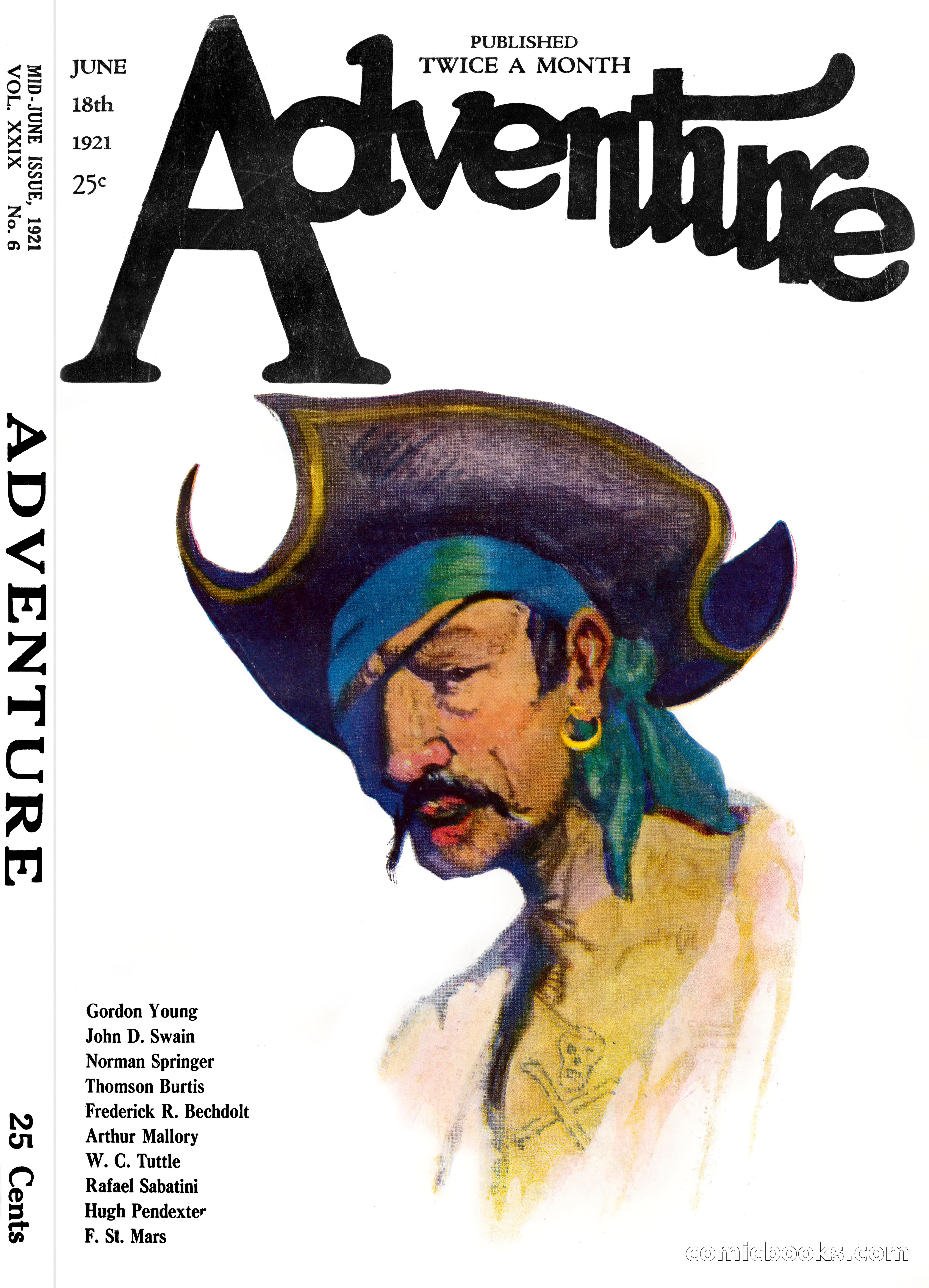 Adventure Magazine Cover, June 18, 1921 — page 1 of 204