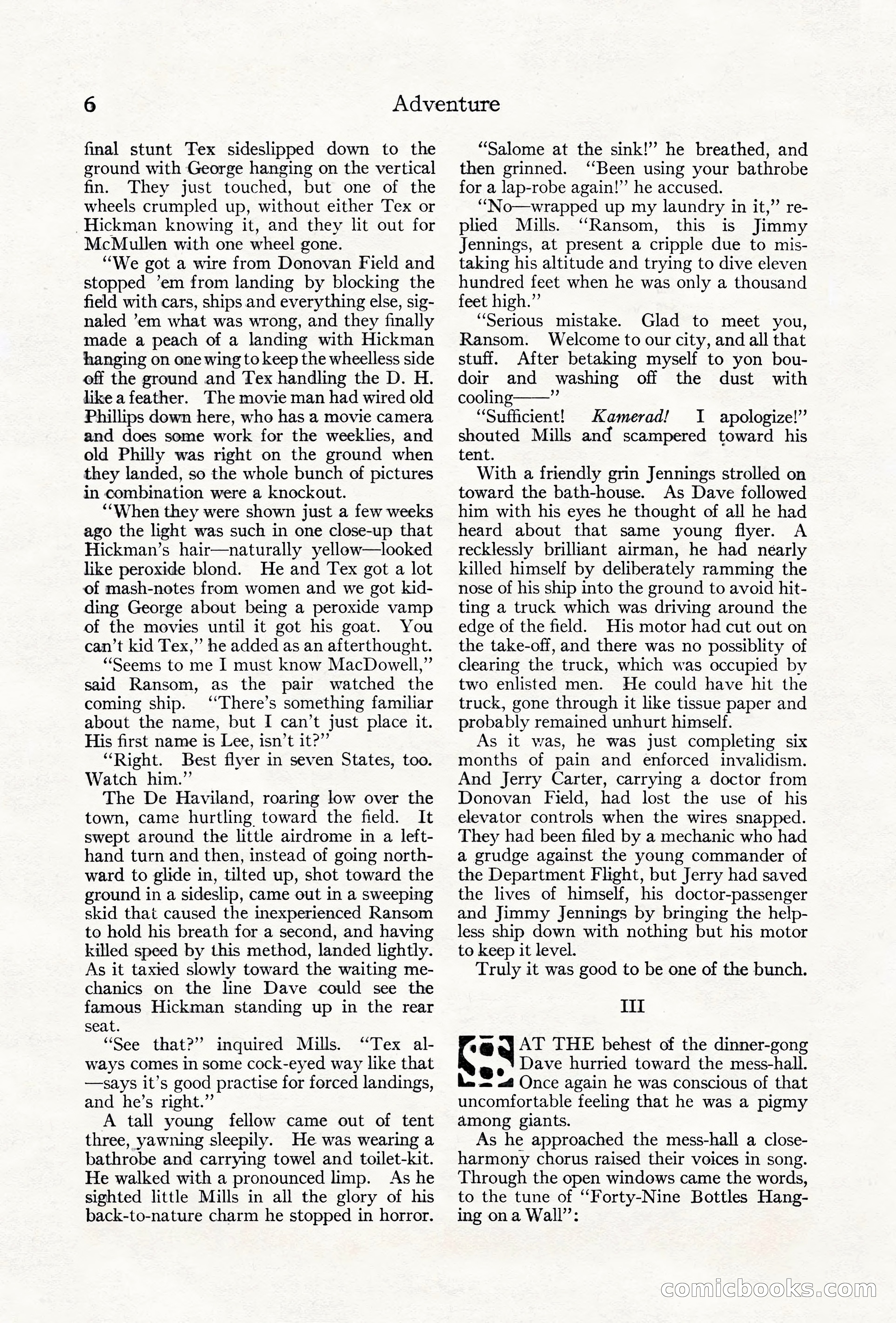 Adventure Magazine Cover, June 18, 1921 — page 16 of 204