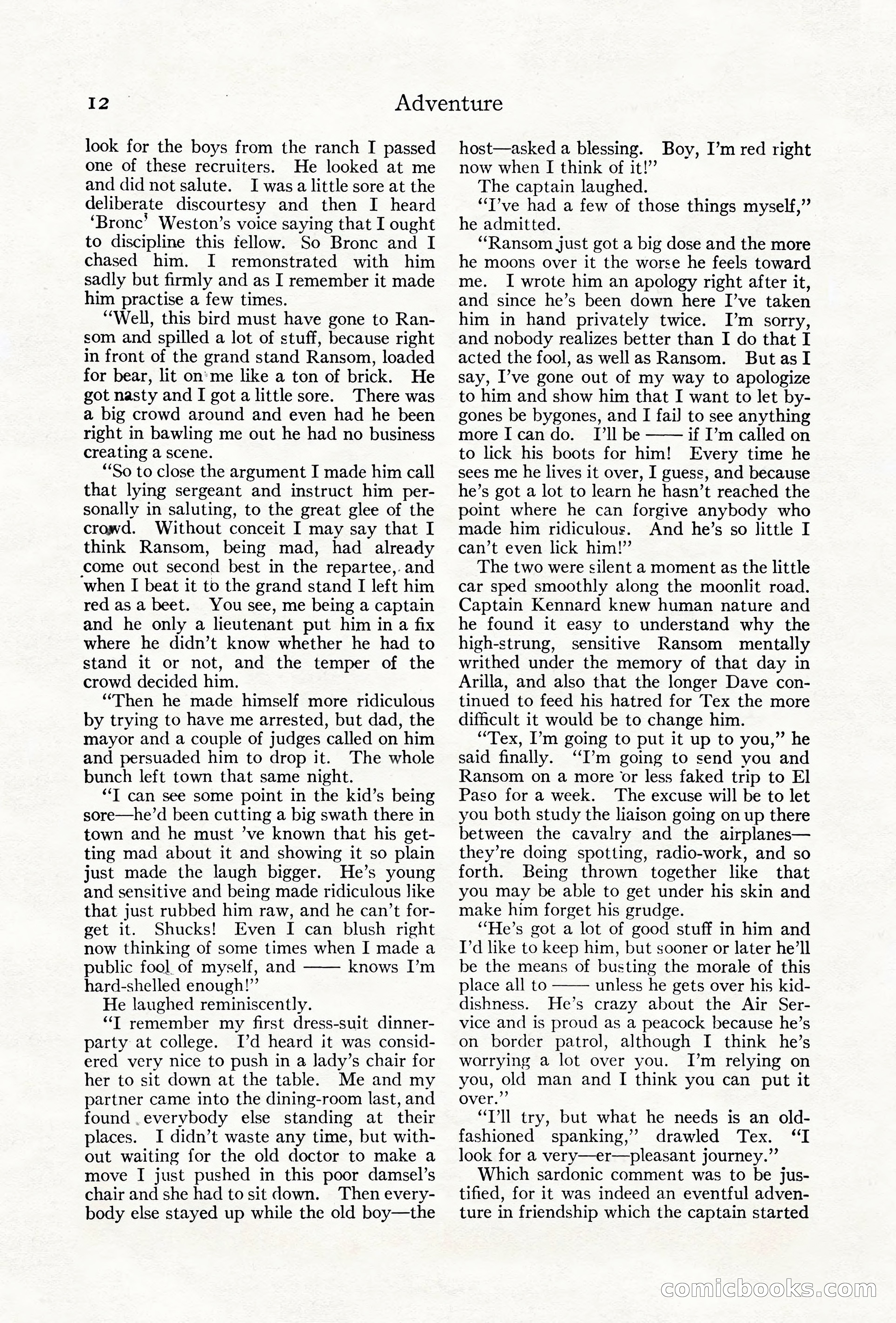 Adventure Magazine Cover, June 18, 1921 — page 22 of 204