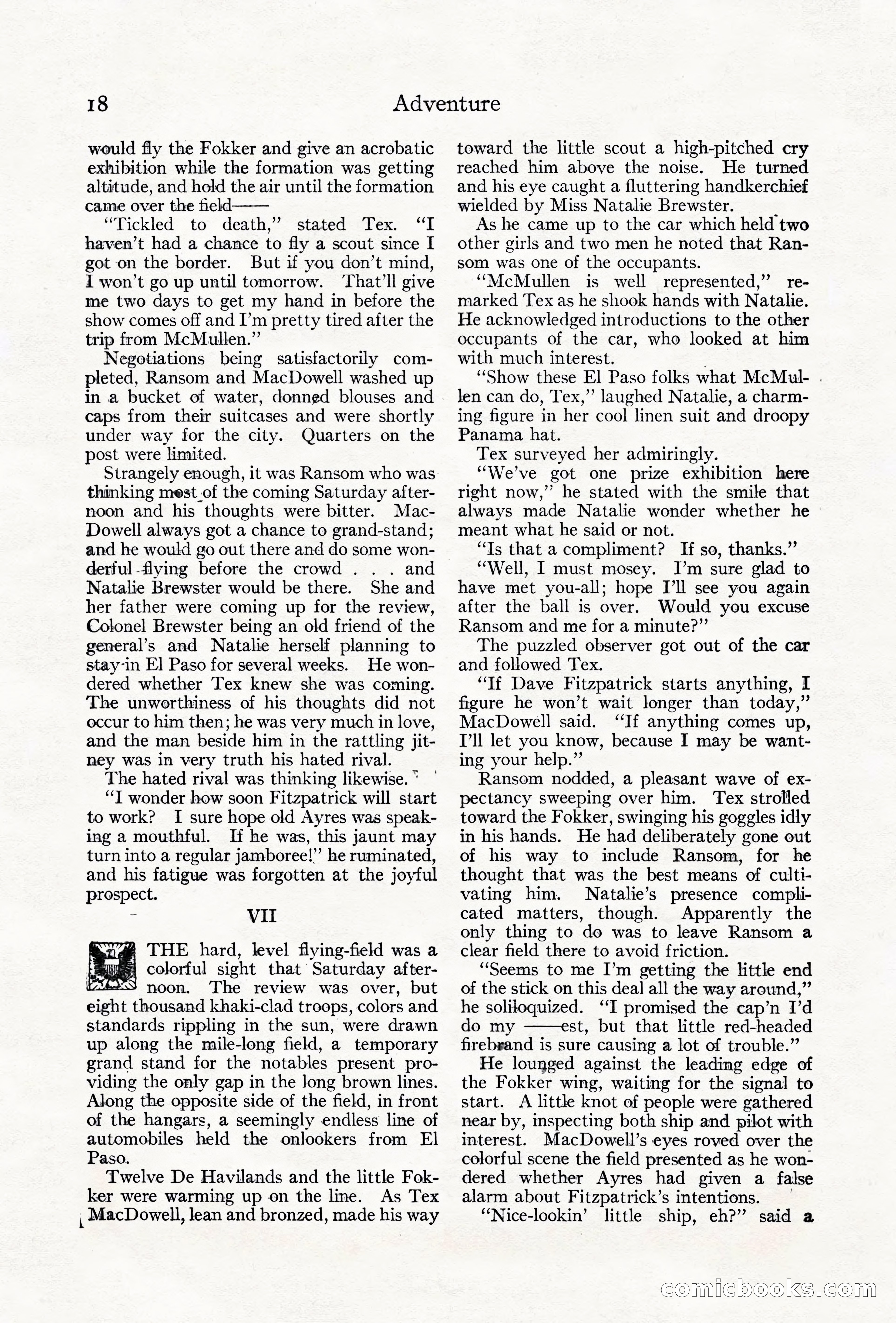 Adventure Magazine Cover, June 18, 1921 — page 28 of 204