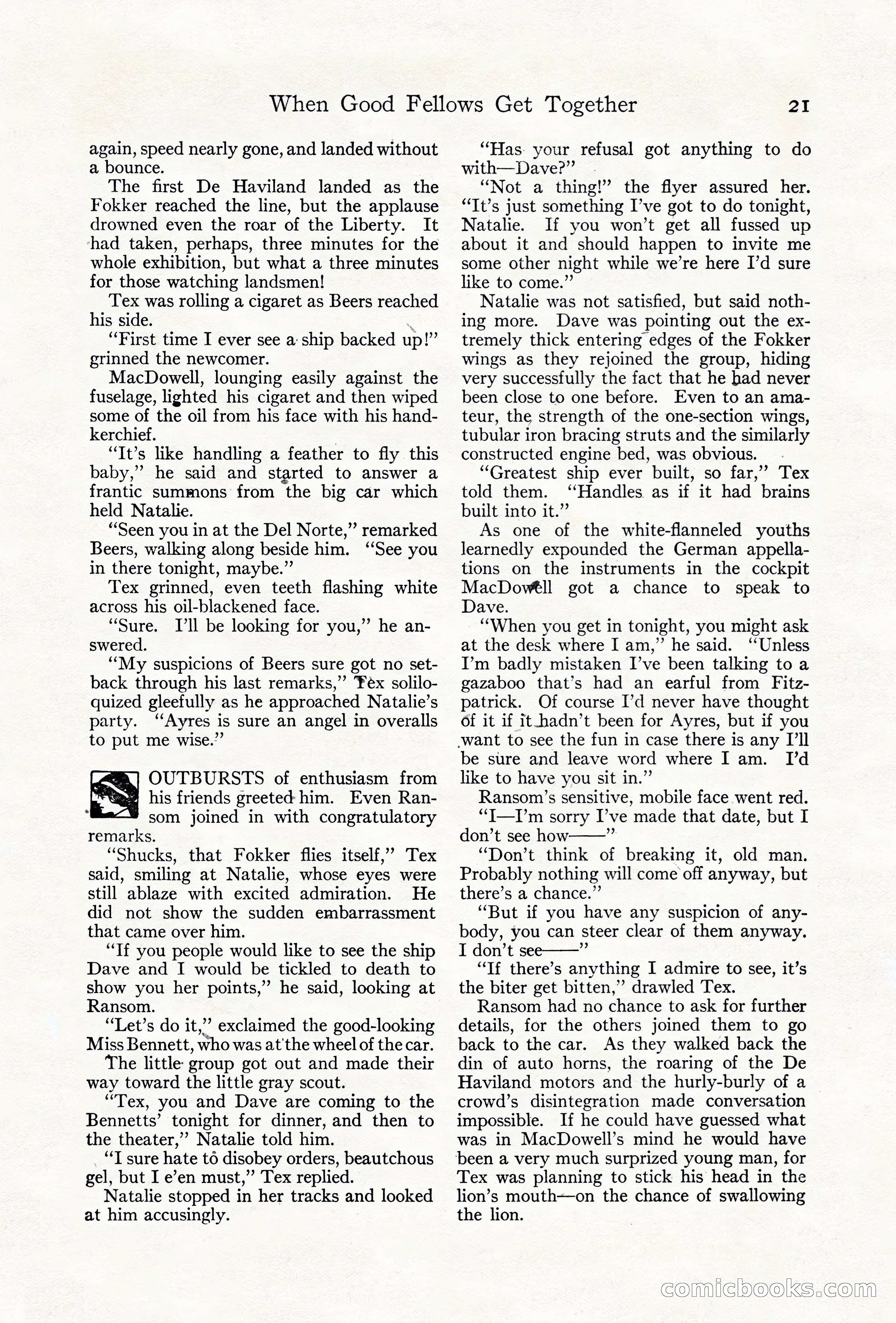 Adventure Magazine Cover, June 18, 1921 — page 31 of 204
