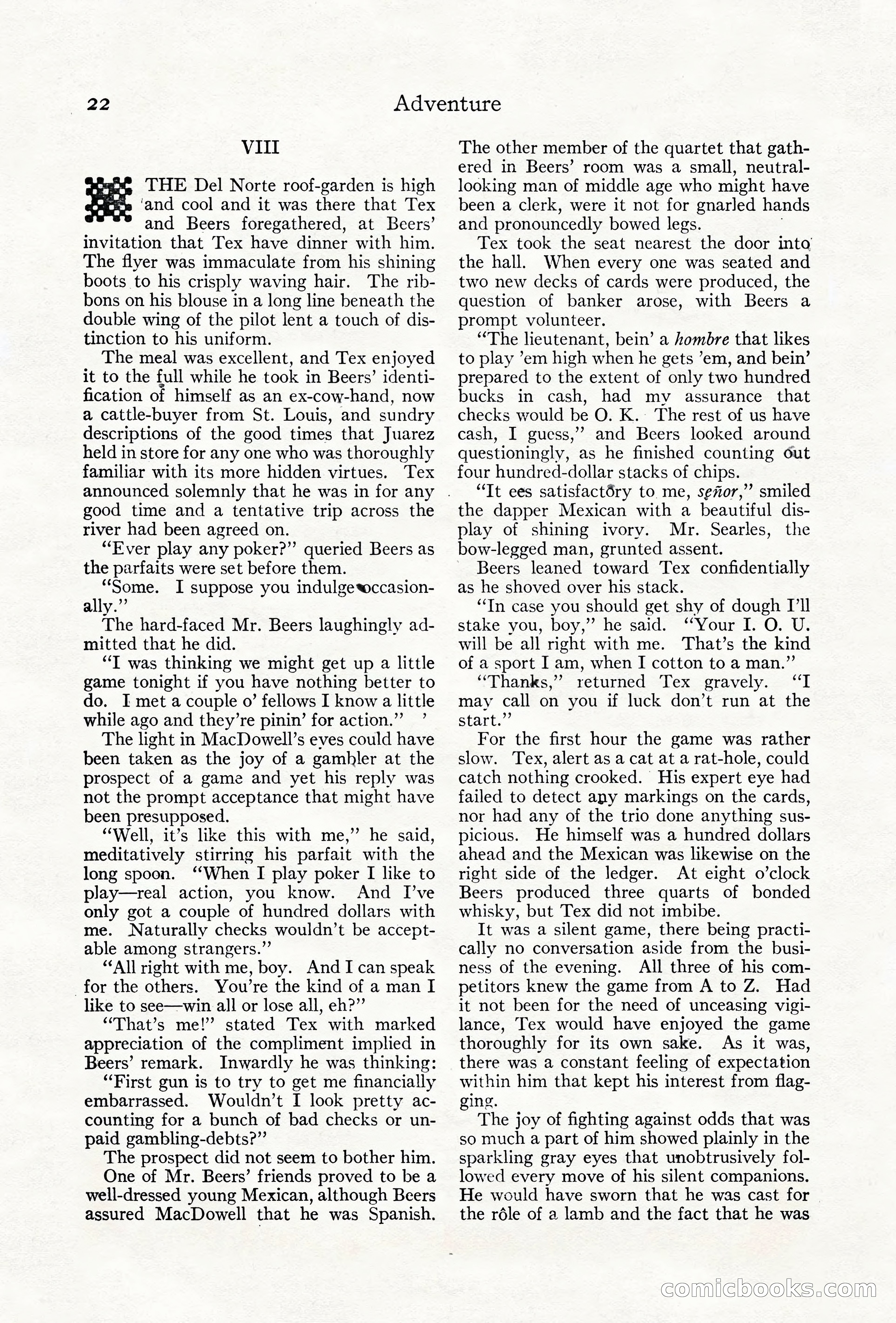 Adventure Magazine Cover, June 18, 1921 — page 32 of 204