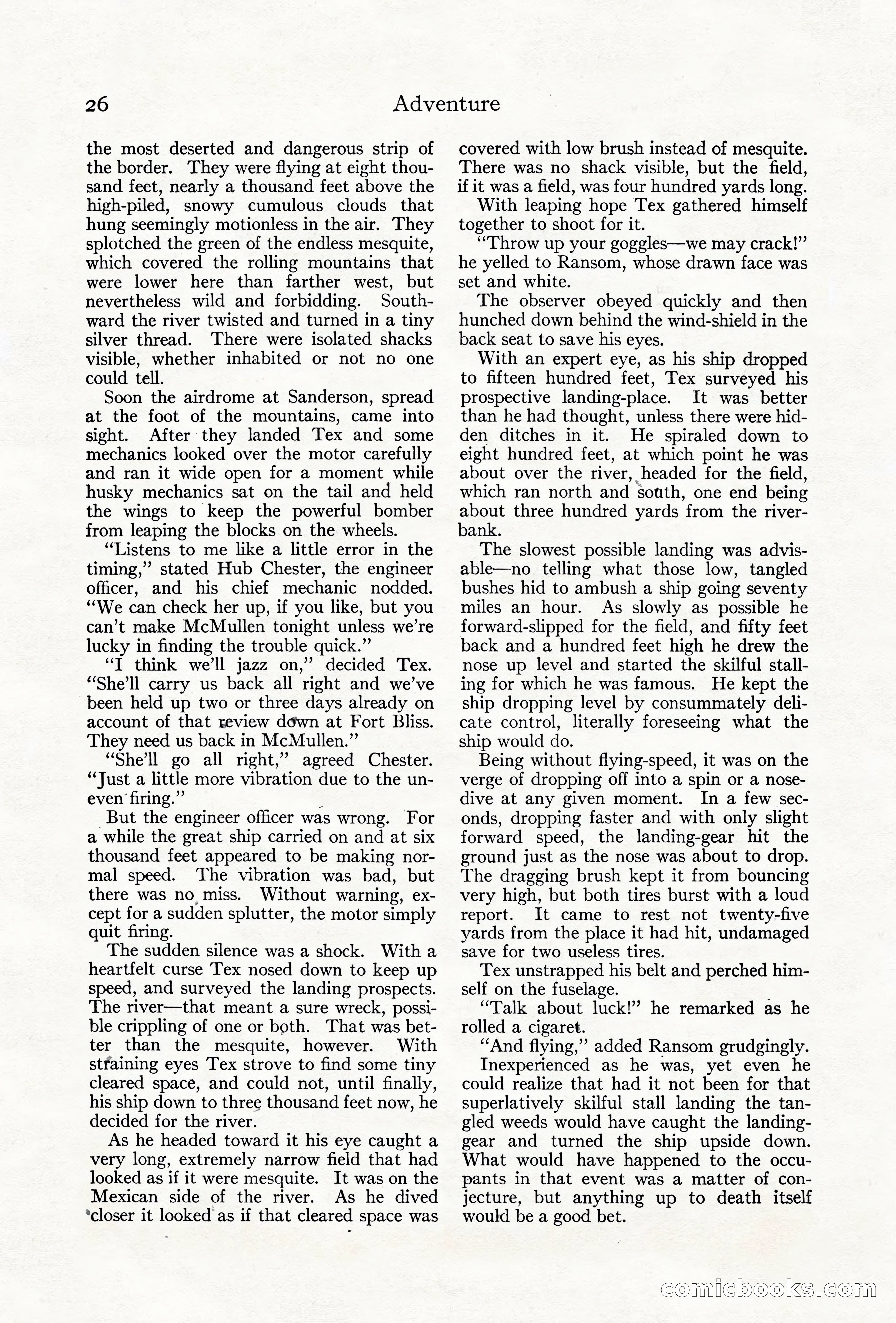Adventure Magazine Cover, June 18, 1921 — page 36 of 204