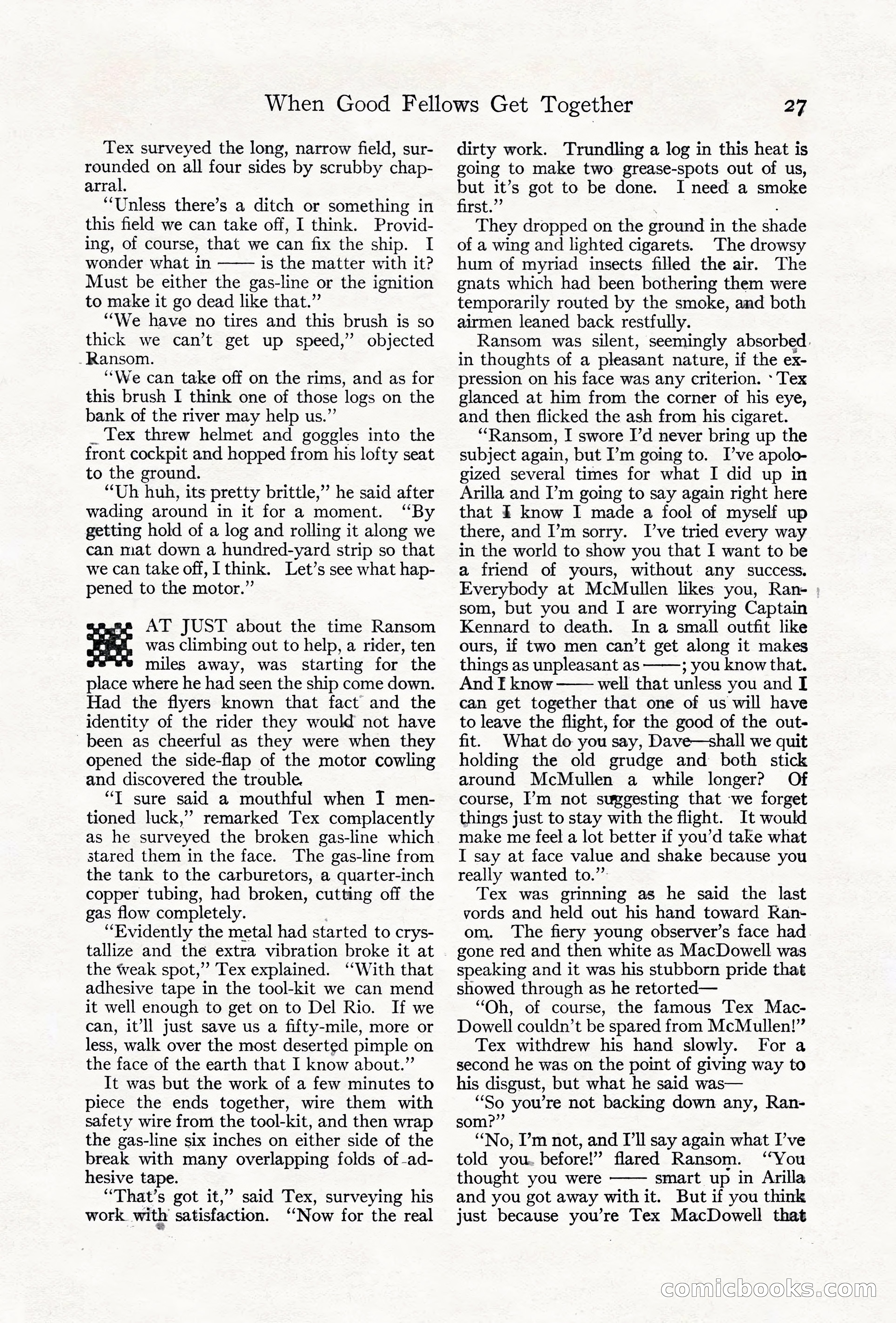 Adventure Magazine Cover, June 18, 1921 — page 37 of 204