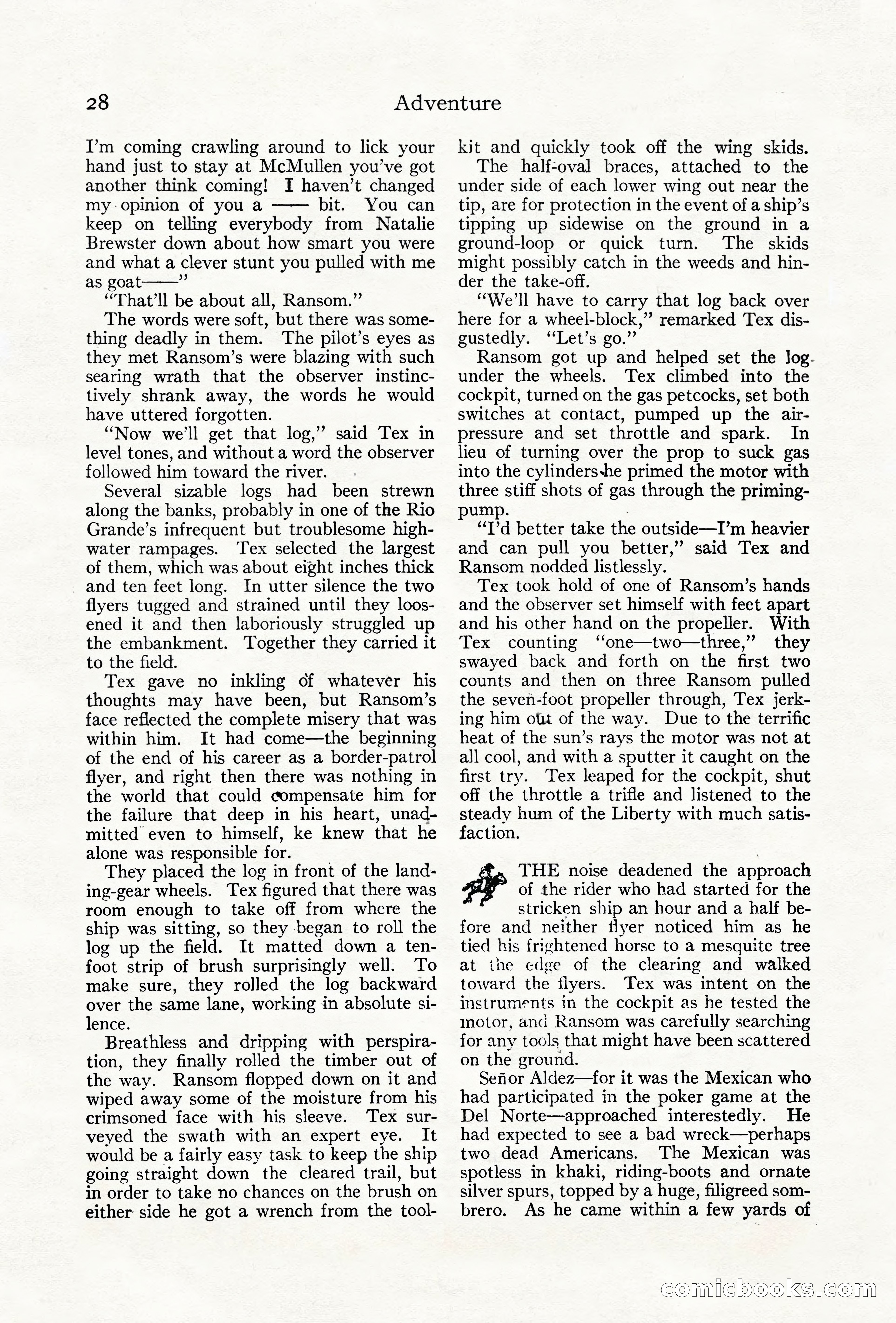 Adventure Magazine Cover, June 18, 1921 — page 38 of 204