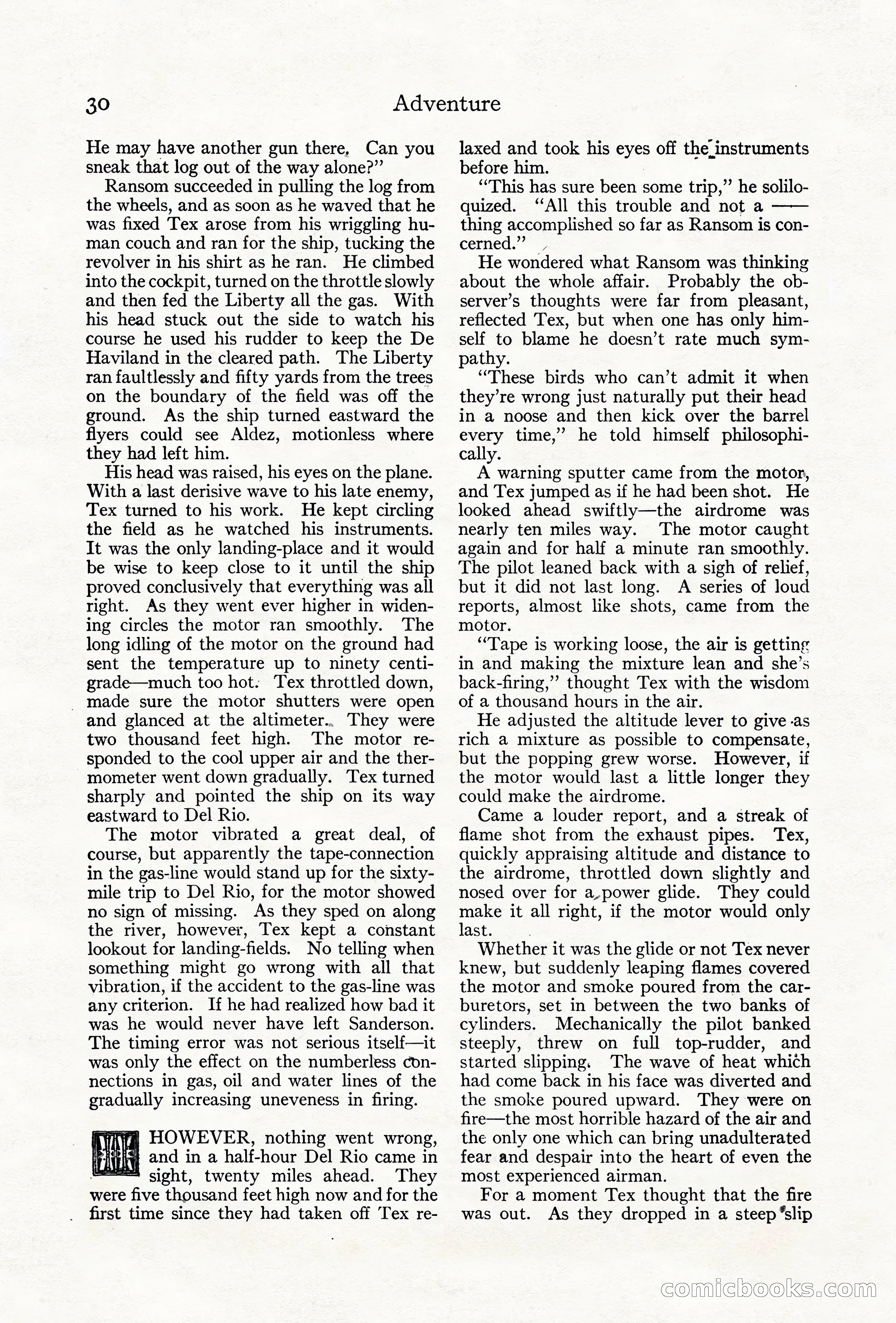 Adventure Magazine Cover, June 18, 1921 — page 40 of 204