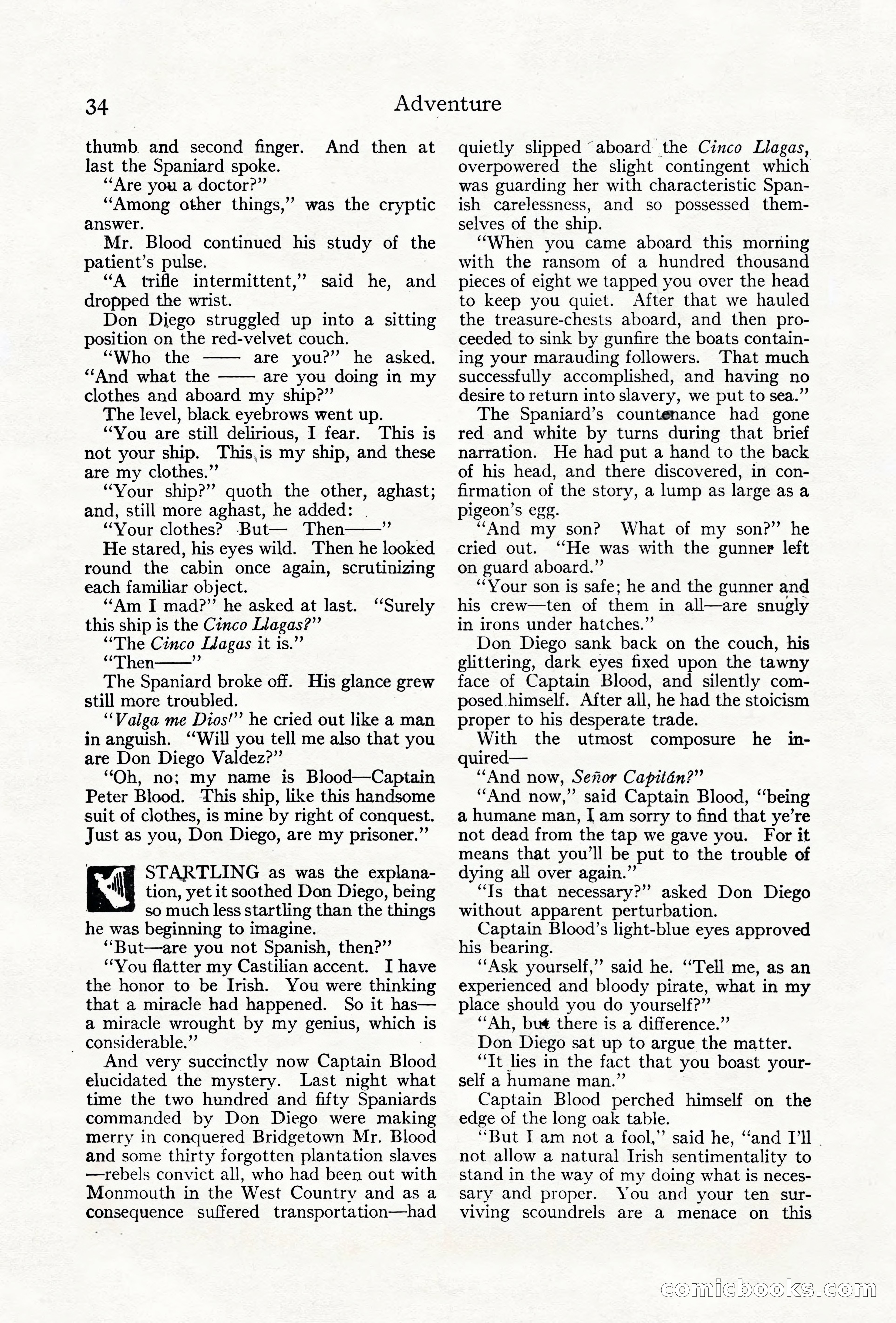 Adventure Magazine Cover, June 18, 1921 — page 44 of 204
