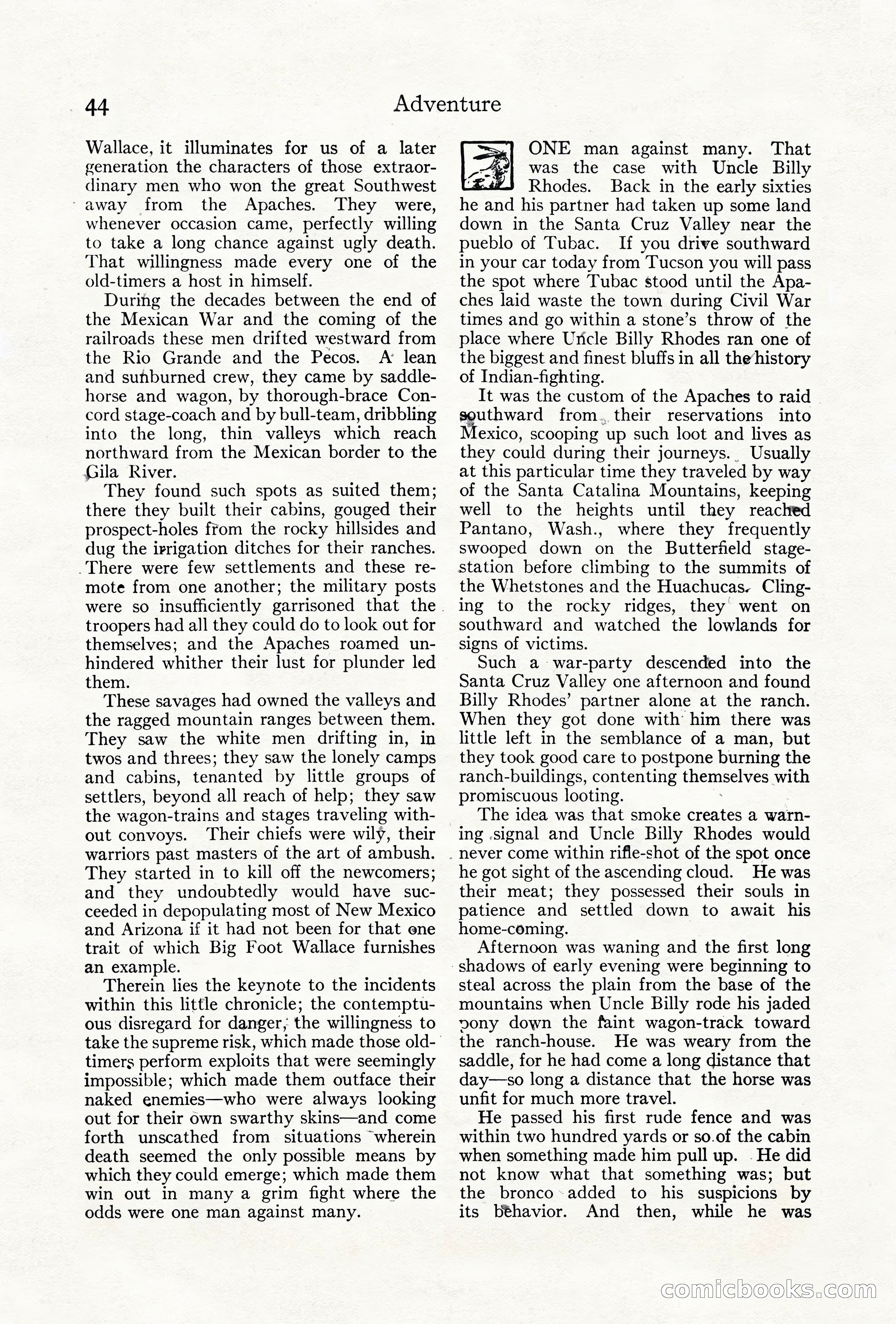 Adventure Magazine Cover, June 18, 1921 — page 54 of 204