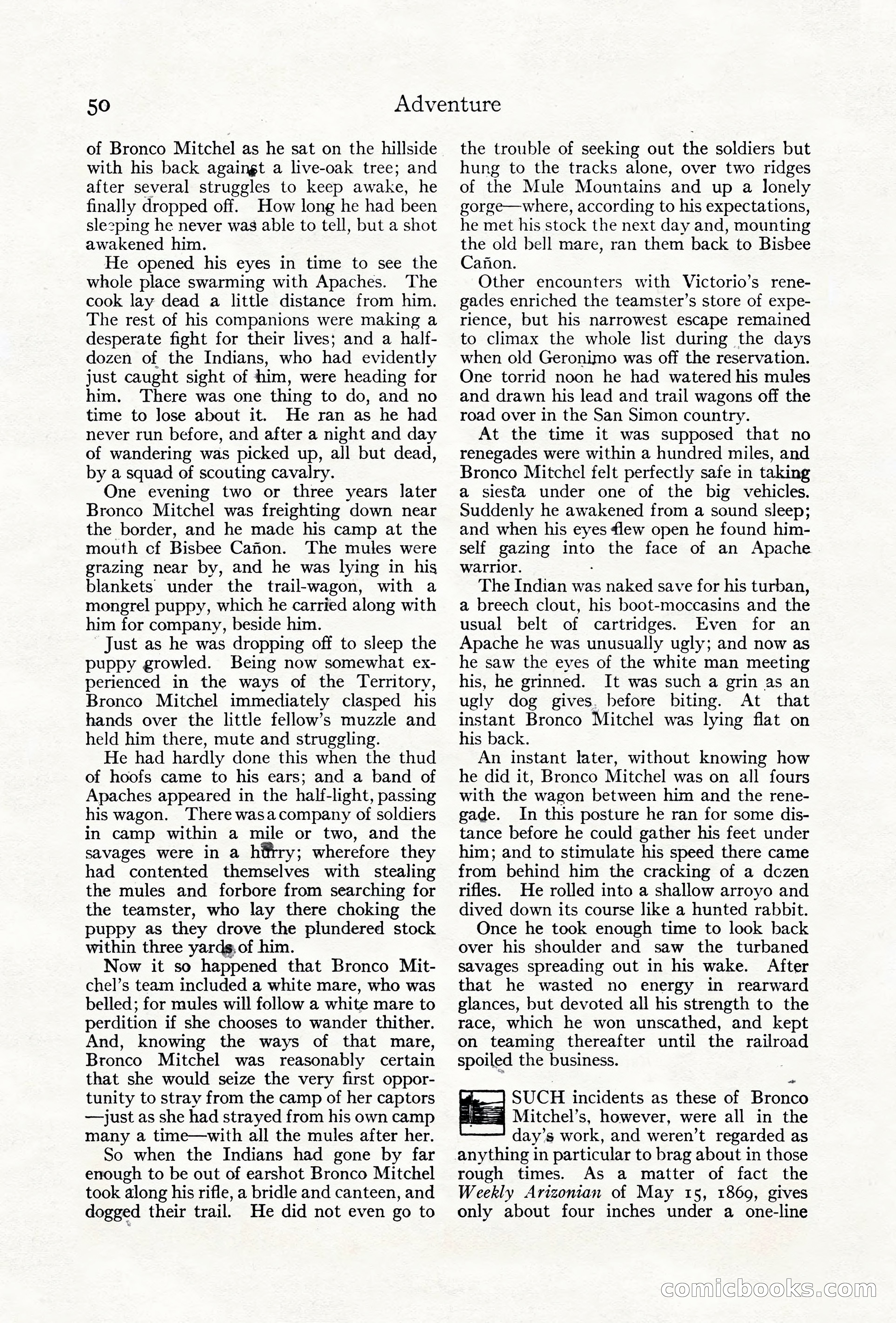 Adventure Magazine Cover, June 18, 1921 — page 60 of 204