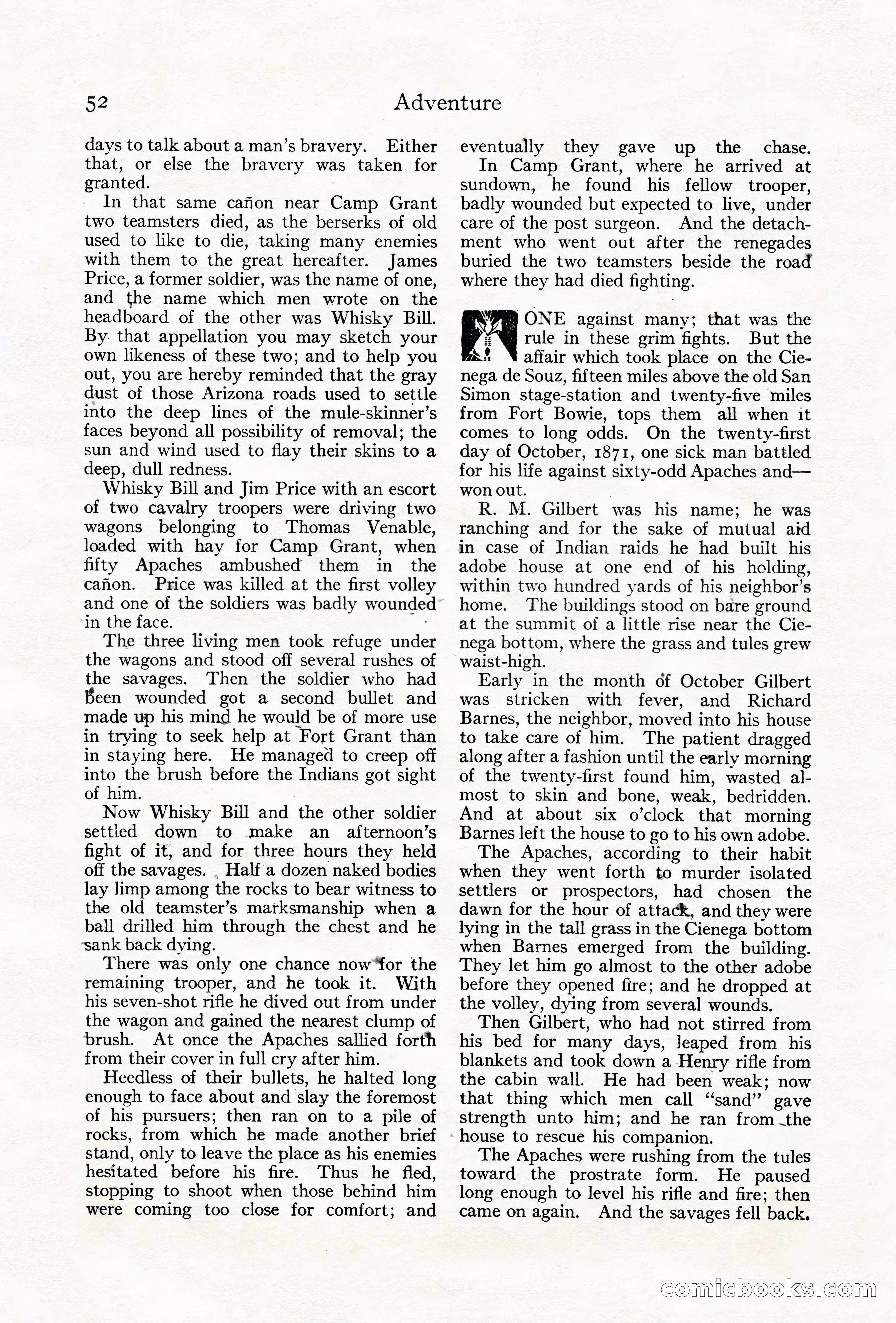 Adventure Magazine Cover, June 18, 1921 — page 62 of 204