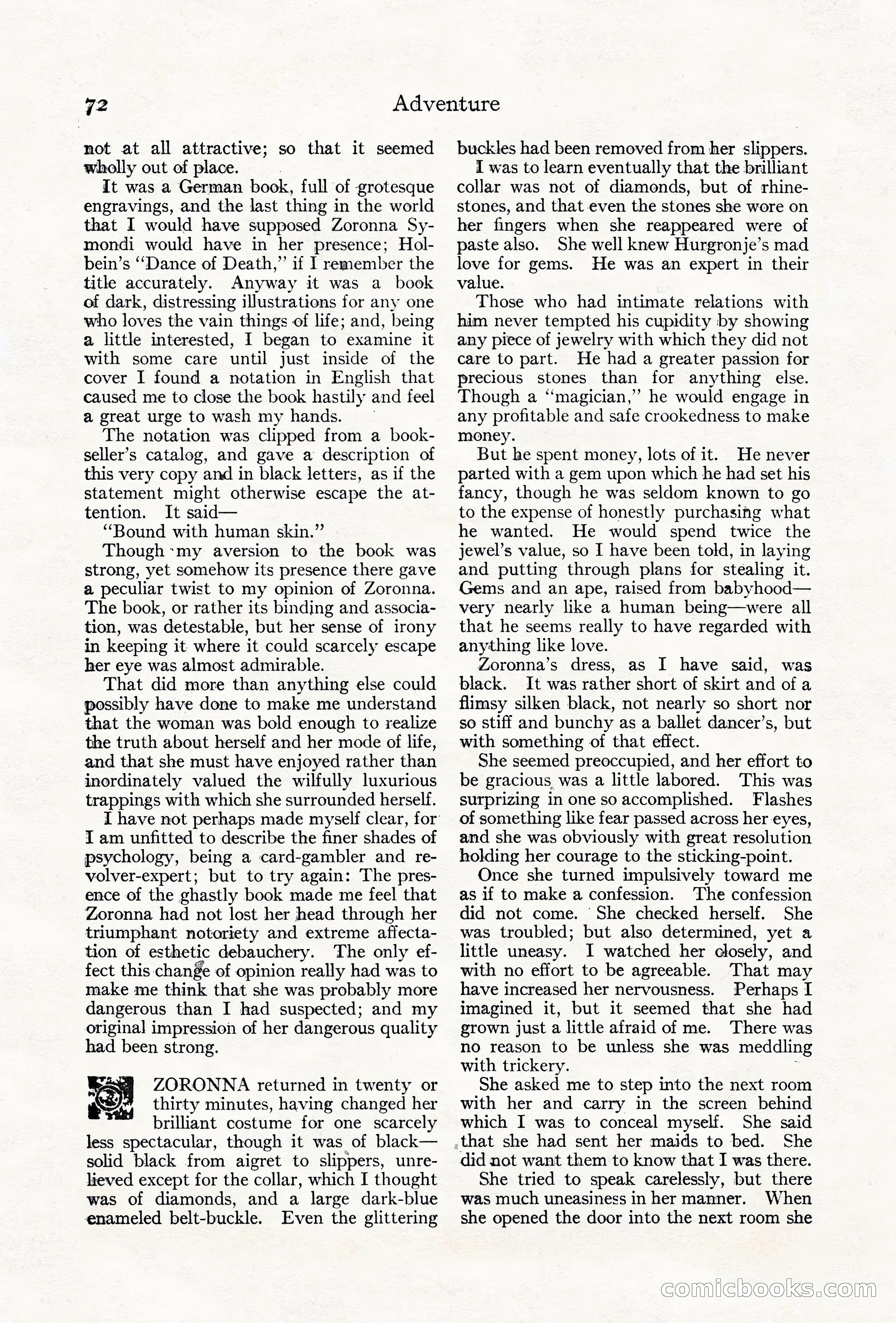 Adventure Magazine Cover, June 18, 1921 — page 82 of 204
