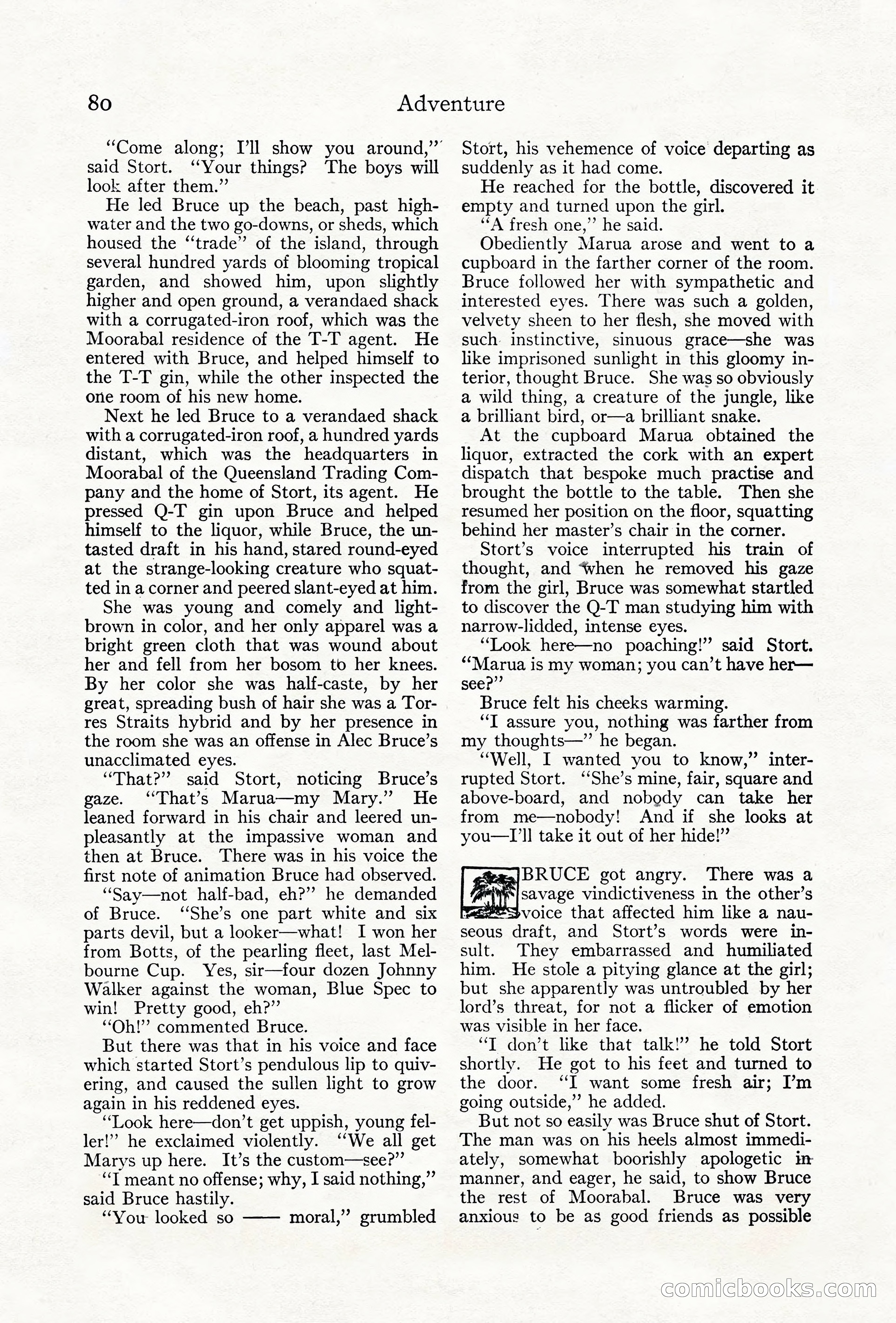 Adventure Magazine Cover, June 18, 1921 — page 90 of 204