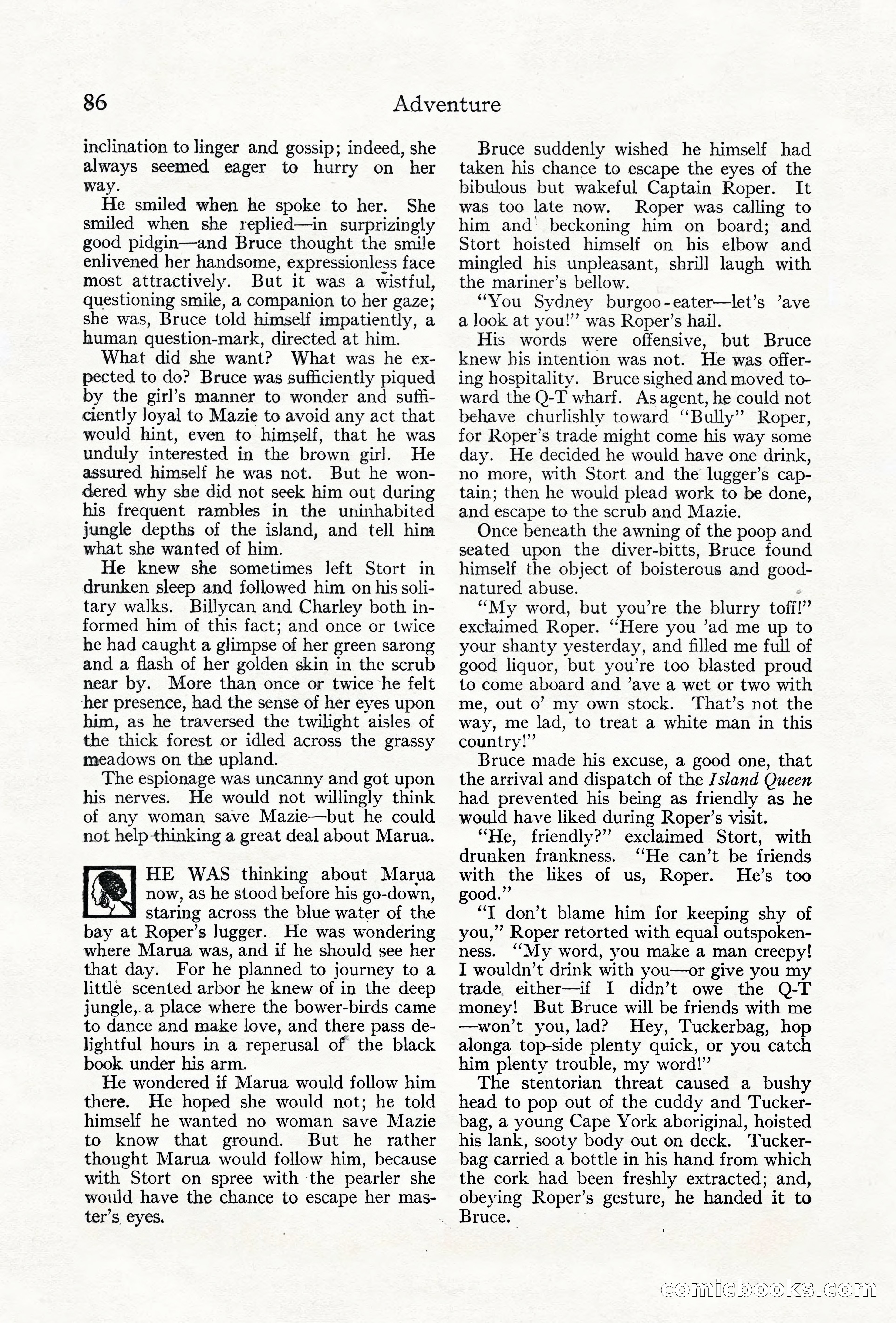 Adventure Magazine Cover, June 18, 1921 — page 96 of 204
