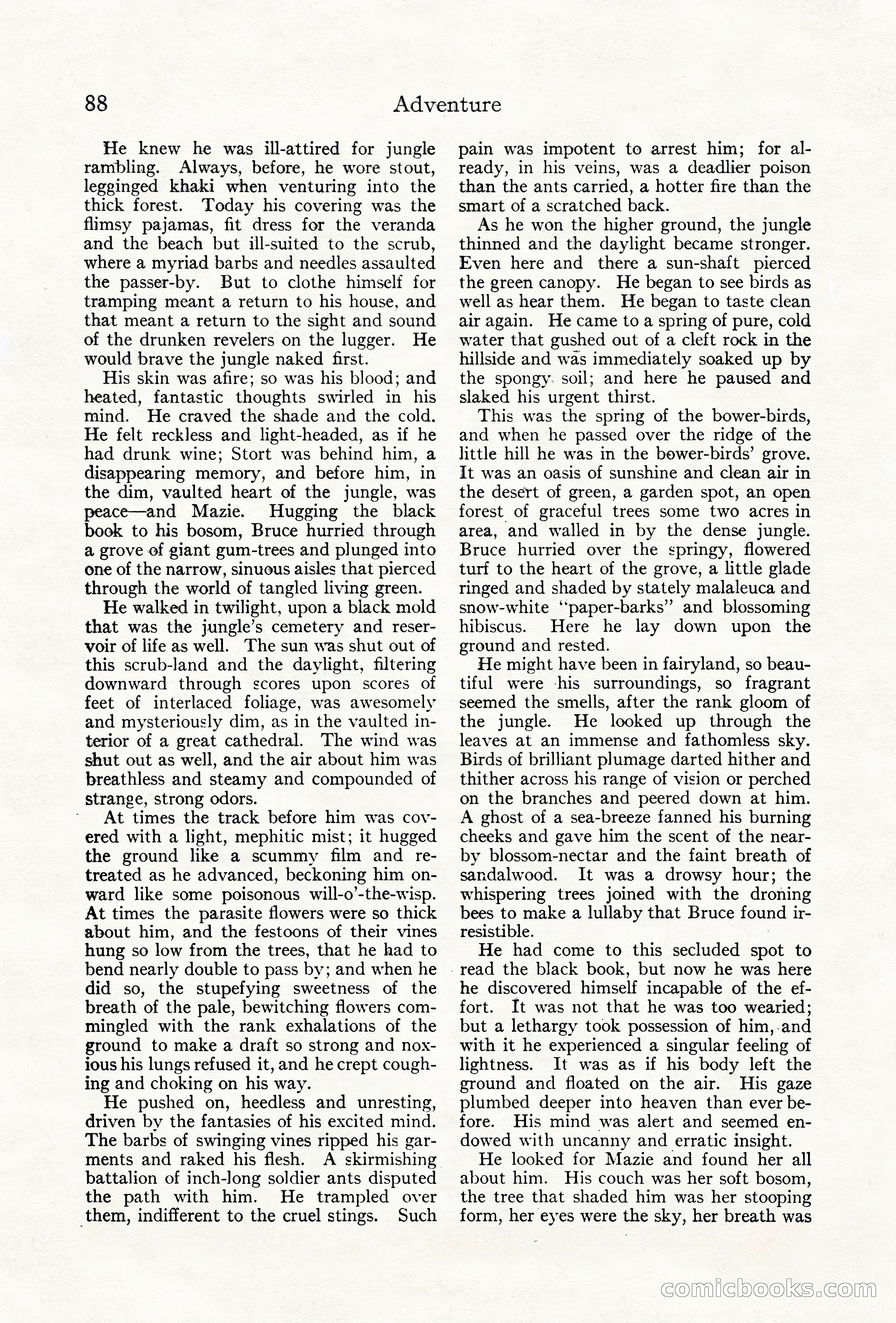 Adventure Magazine Cover, June 18, 1921 — page 98 of 204