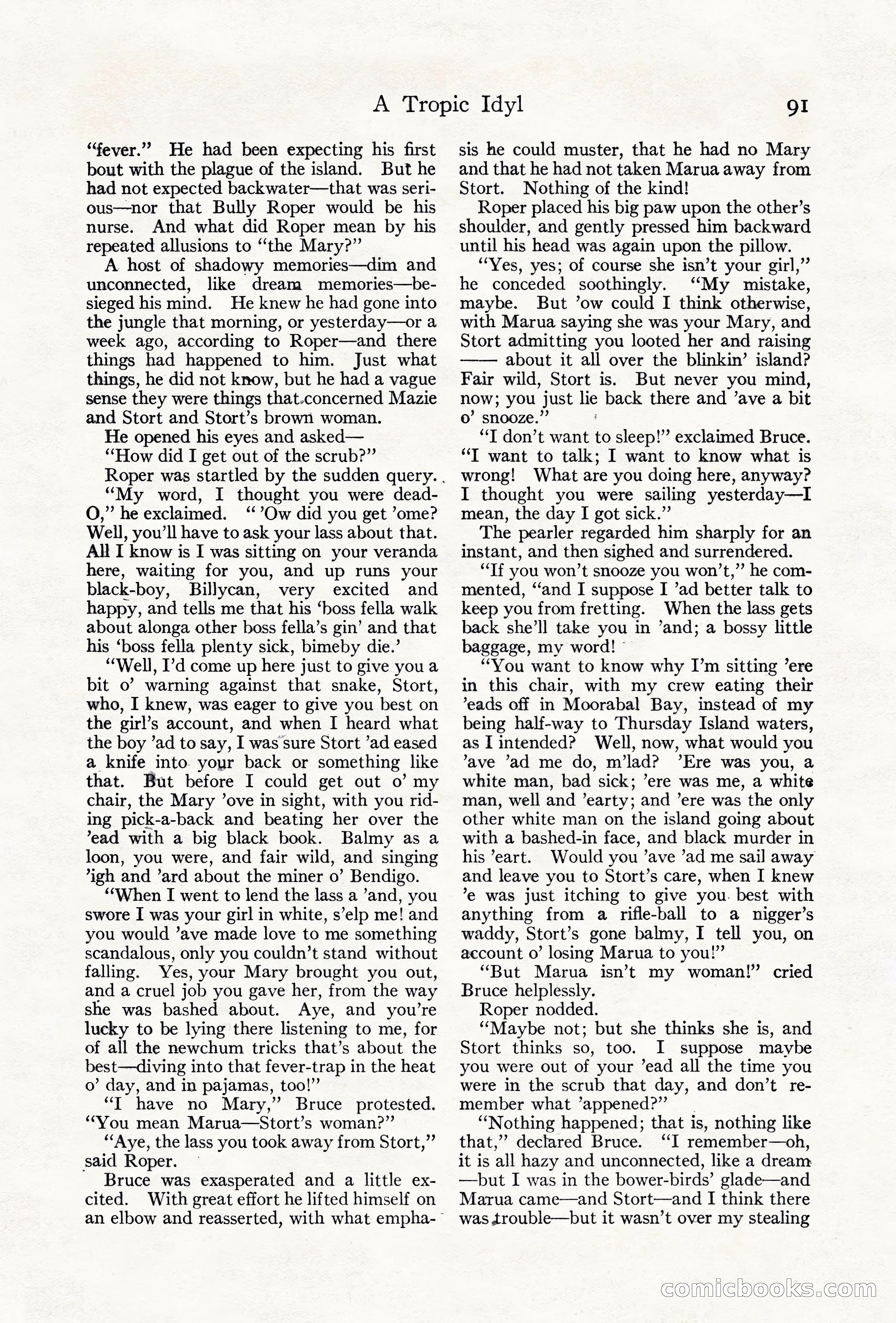 Adventure Magazine Cover, June 18, 1921 — page 101 of 204