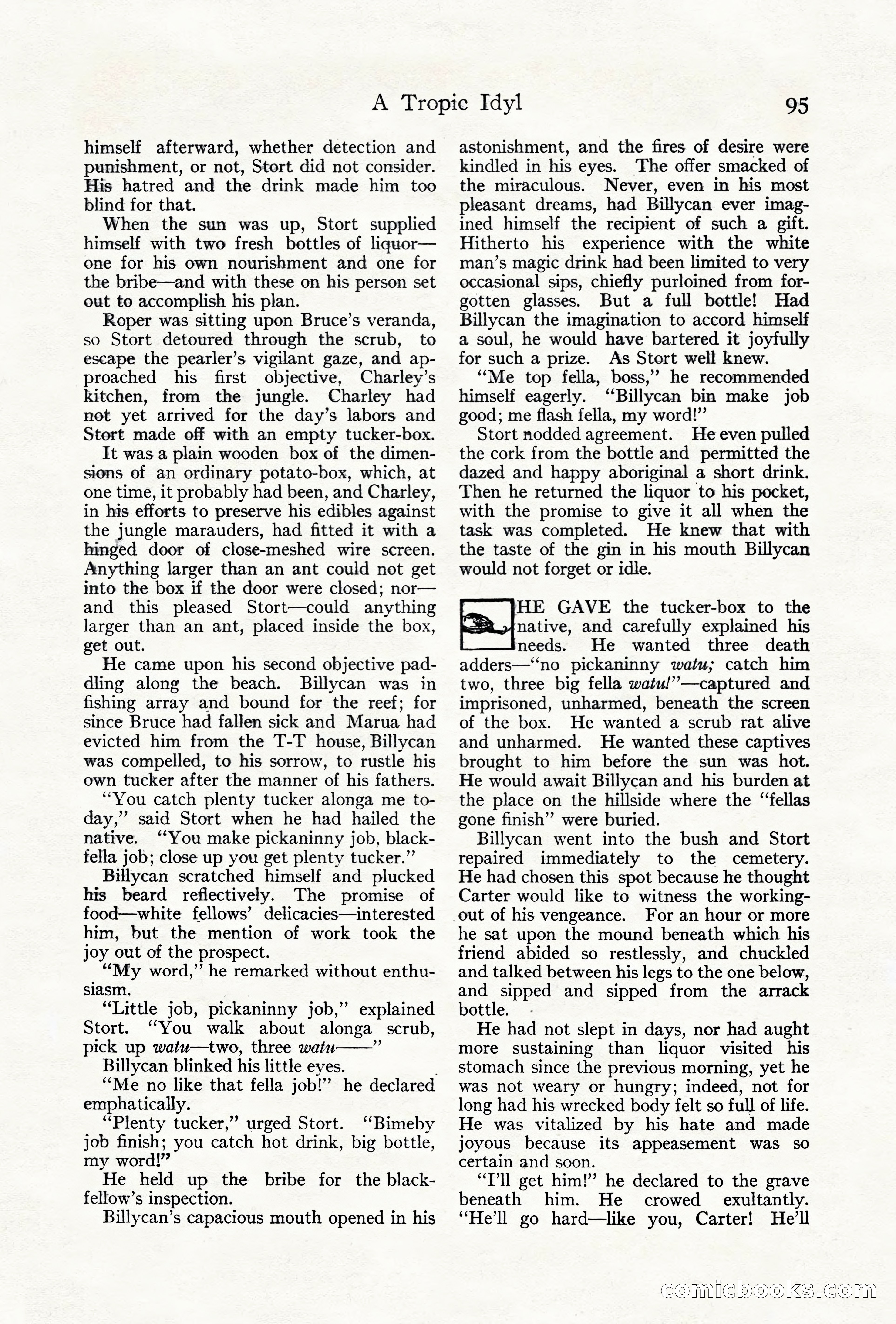 Adventure Magazine Cover, June 18, 1921 — page 105 of 204