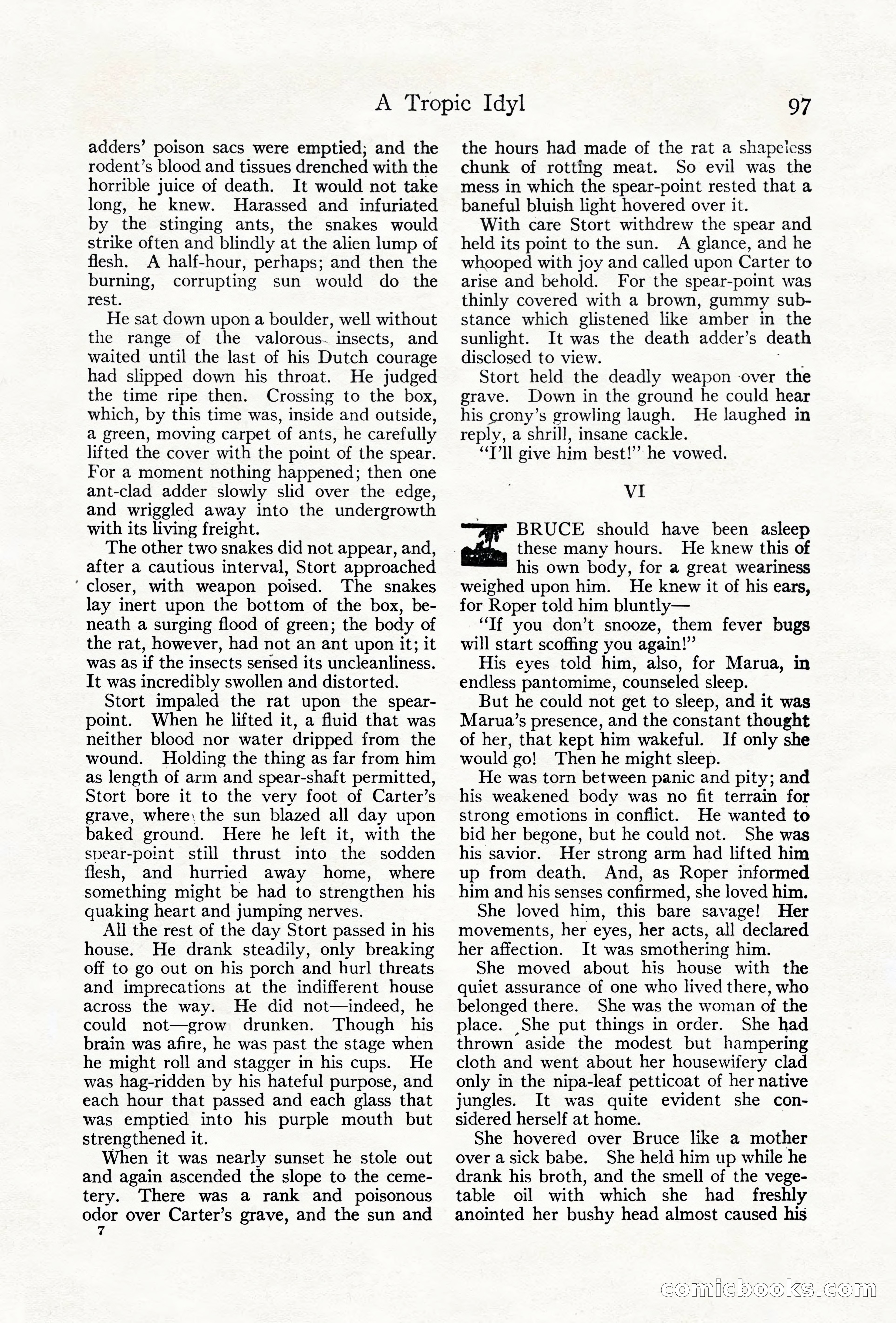 Adventure Magazine Cover, June 18, 1921 — page 107 of 204