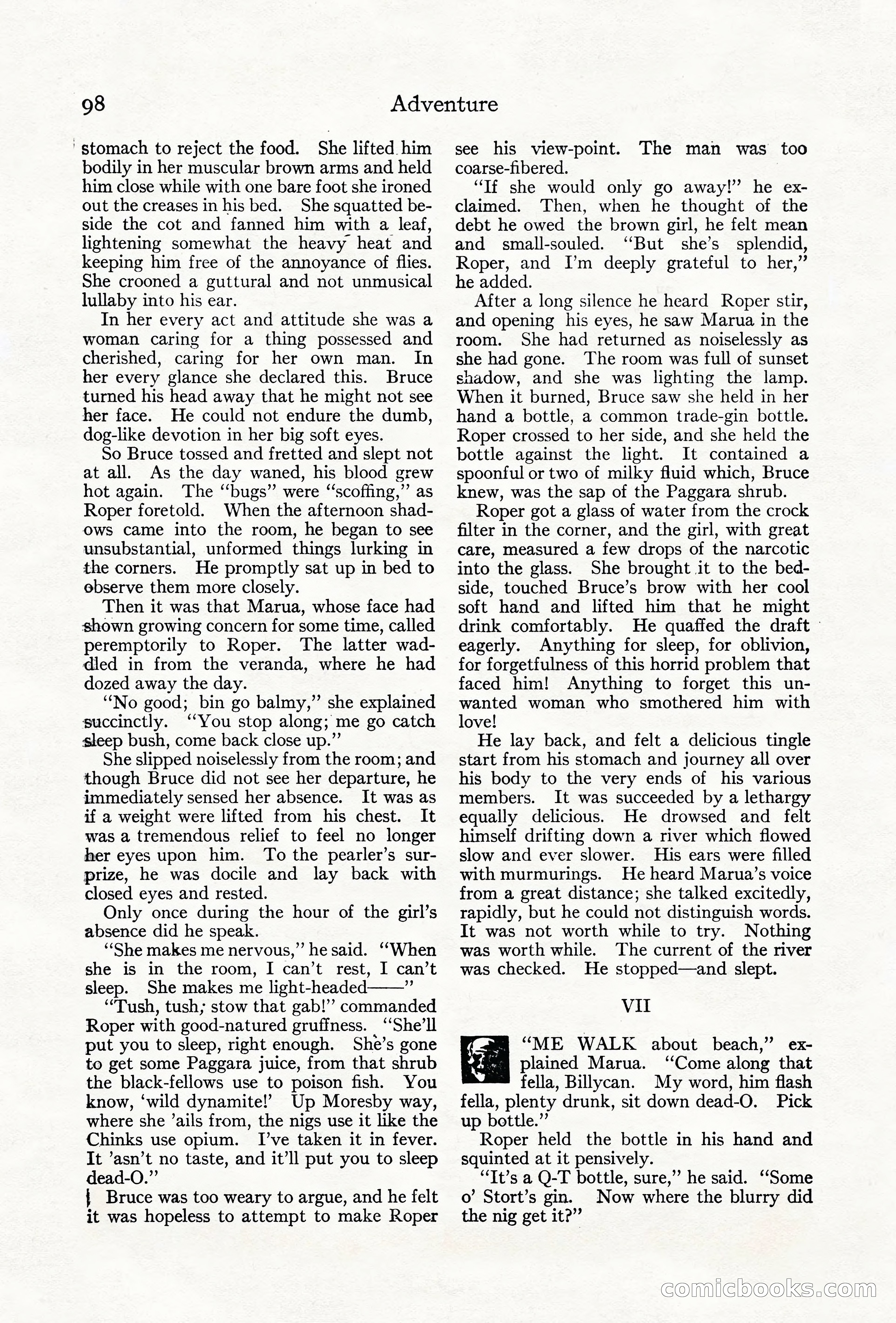 Adventure Magazine Cover, June 18, 1921 — page 108 of 204
