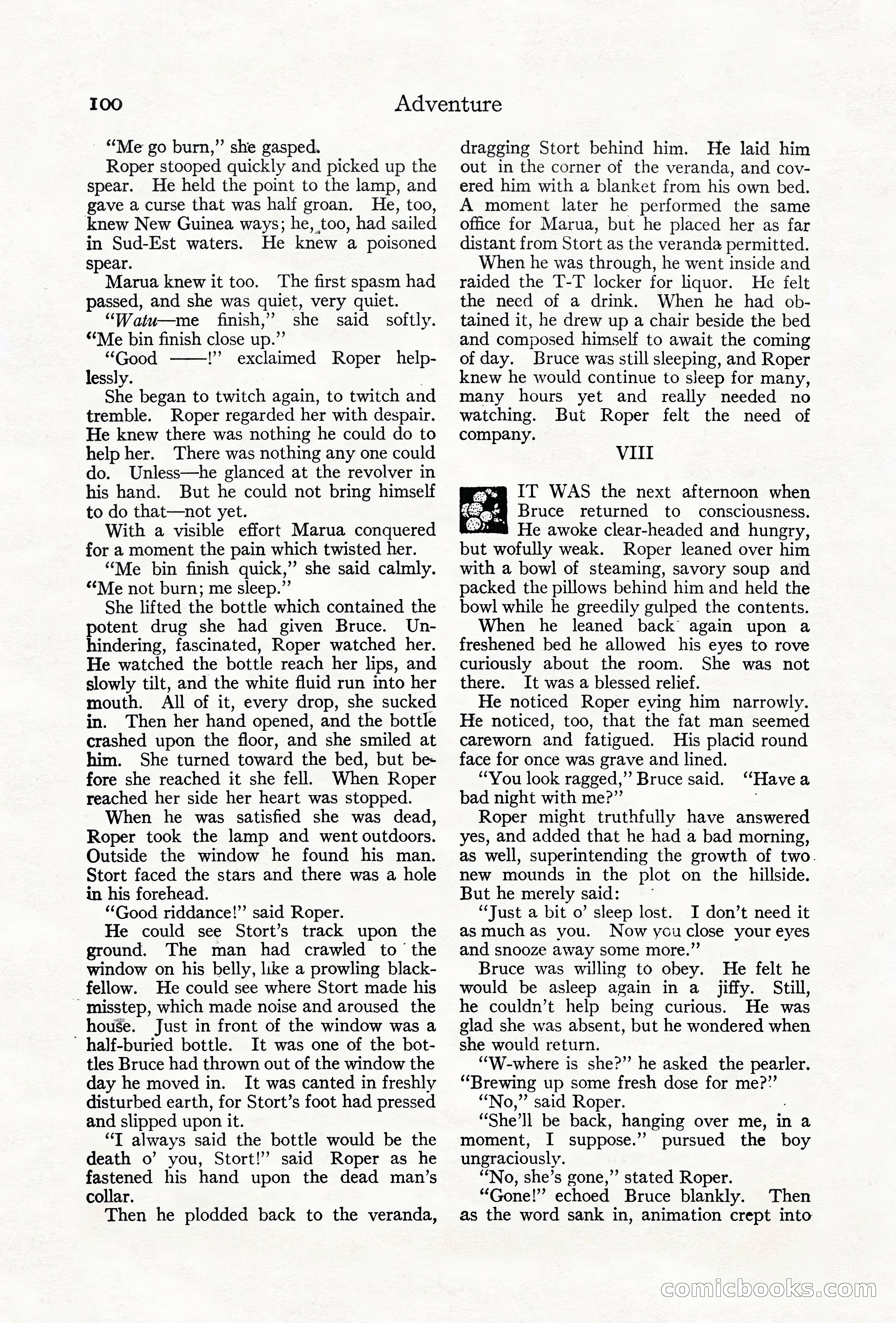 Adventure Magazine Cover, June 18, 1921 — page 110 of 204