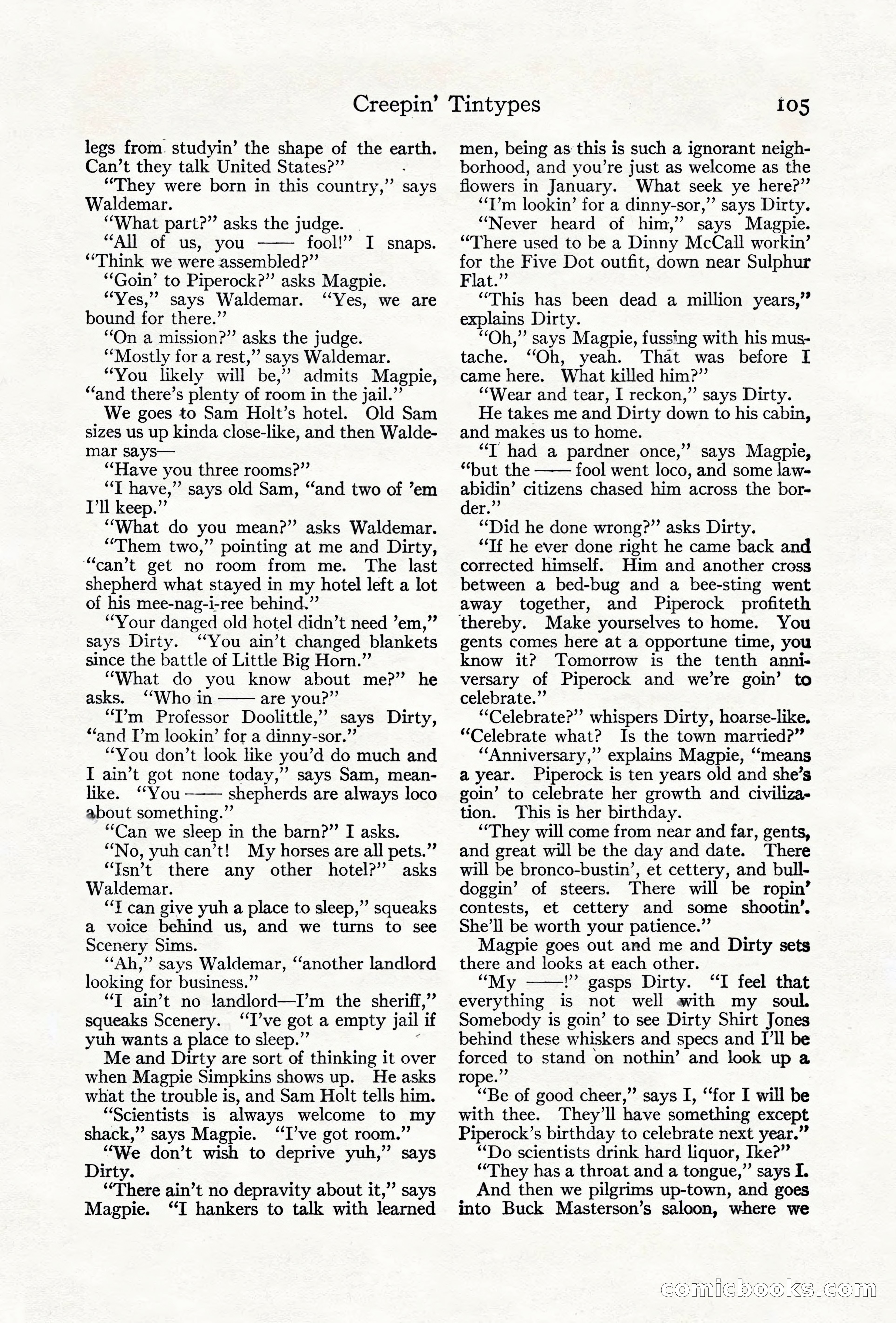 Adventure Magazine Cover, June 18, 1921 — page 115 of 204