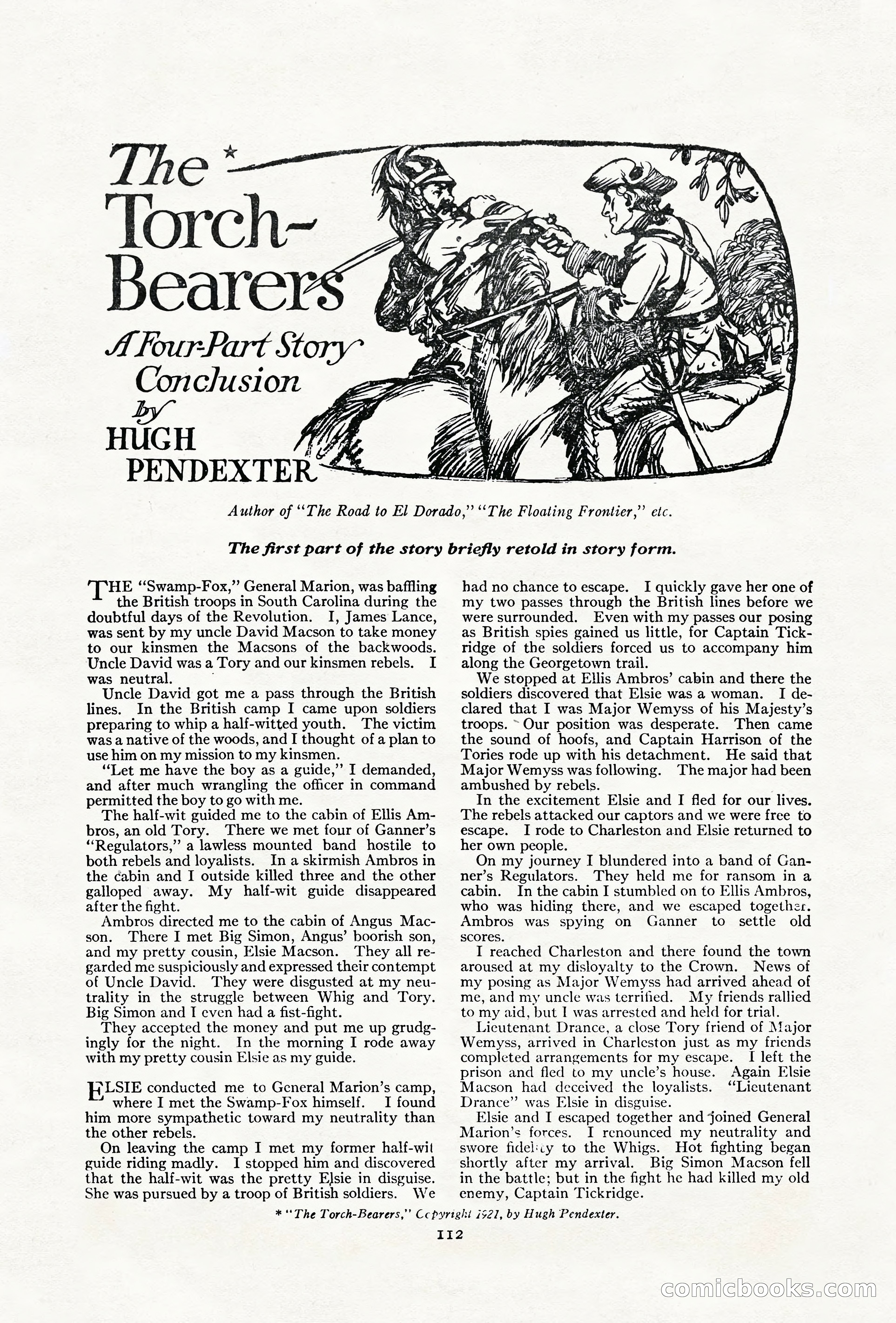Adventure Magazine Cover, June 18, 1921 — page 122 of 204