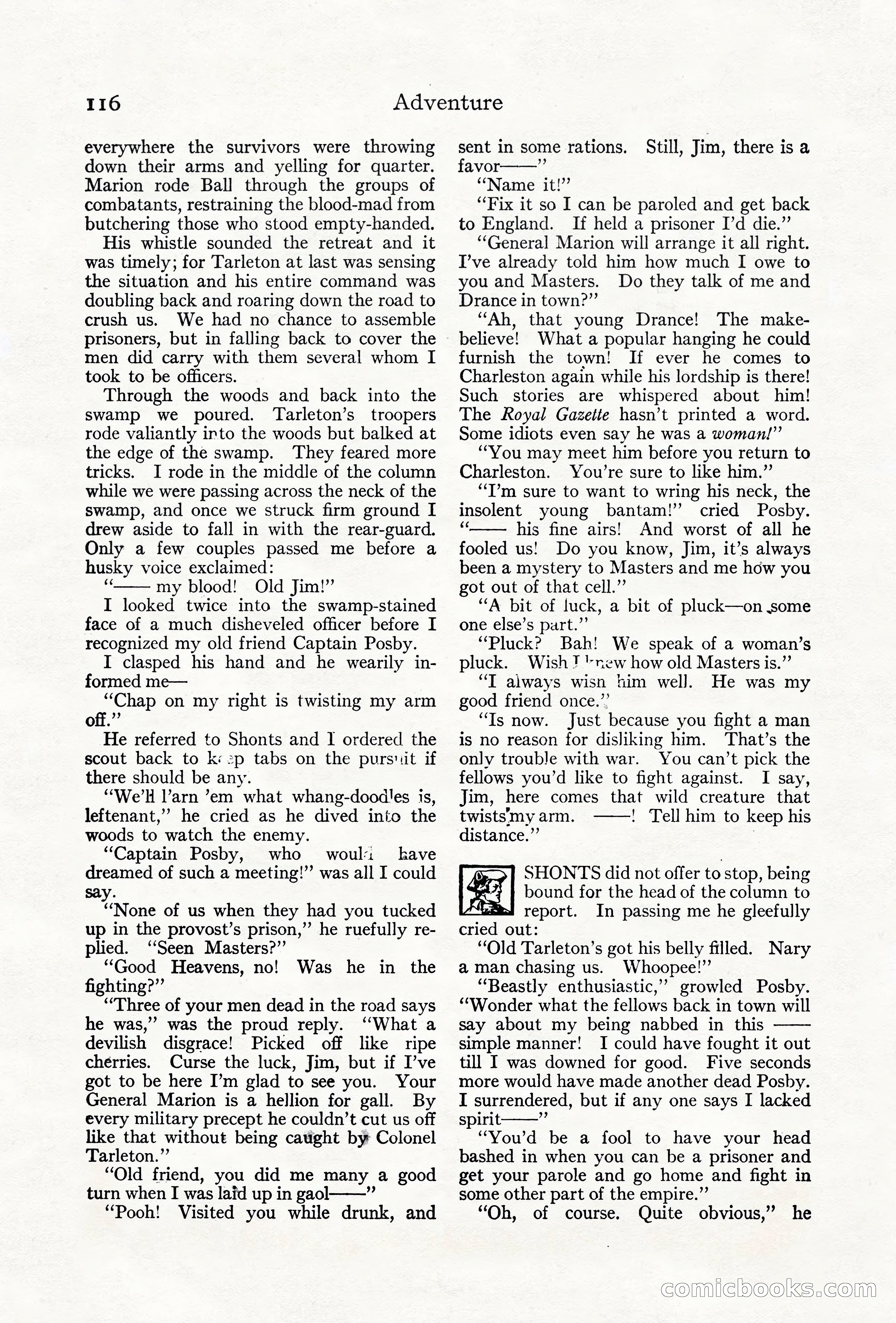 Adventure Magazine Cover, June 18, 1921 — page 126 of 204