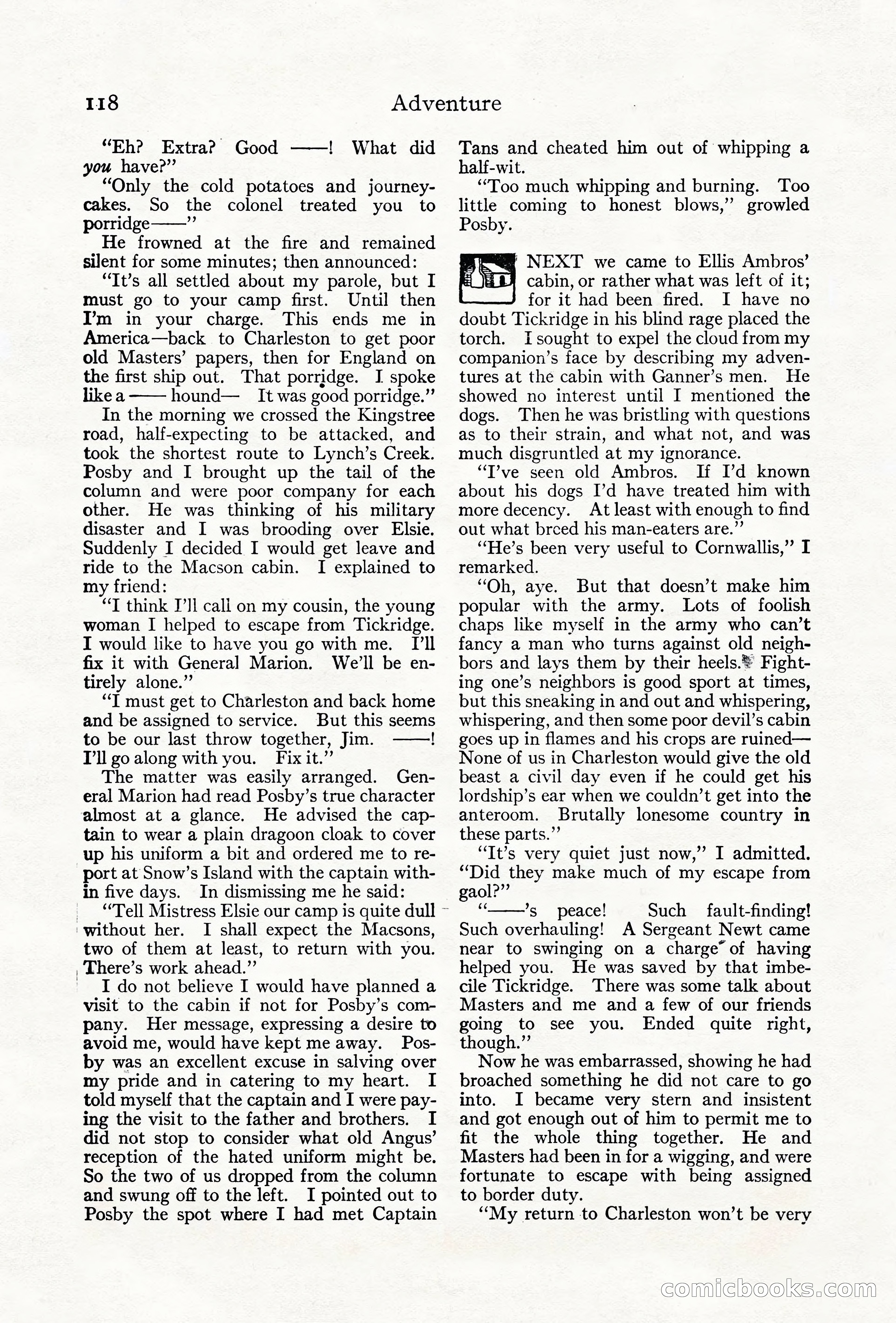 Adventure Magazine Cover, June 18, 1921 — page 128 of 204