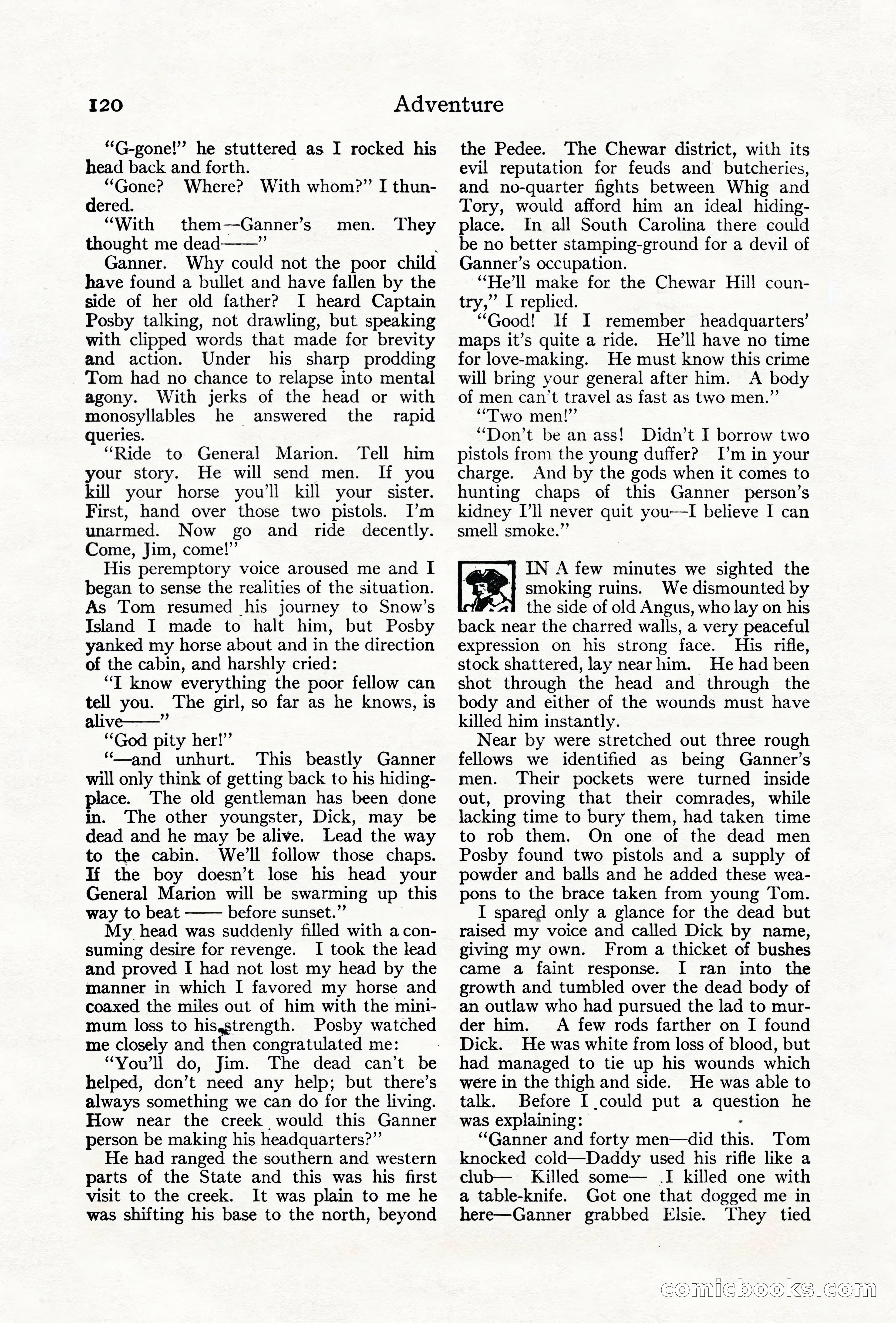 Adventure Magazine Cover, June 18, 1921 — page 130 of 204
