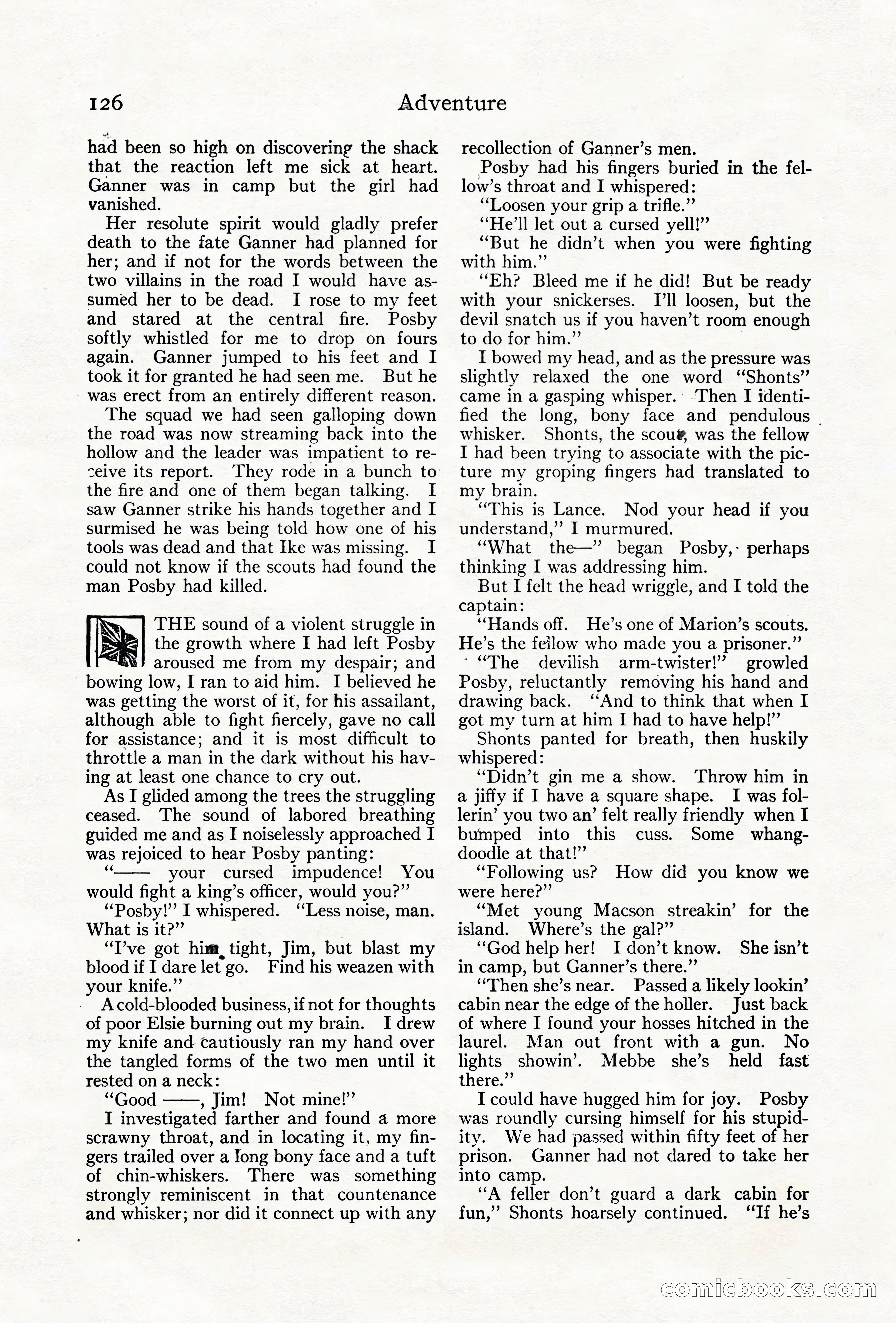 Adventure Magazine Cover, June 18, 1921 — page 136 of 204