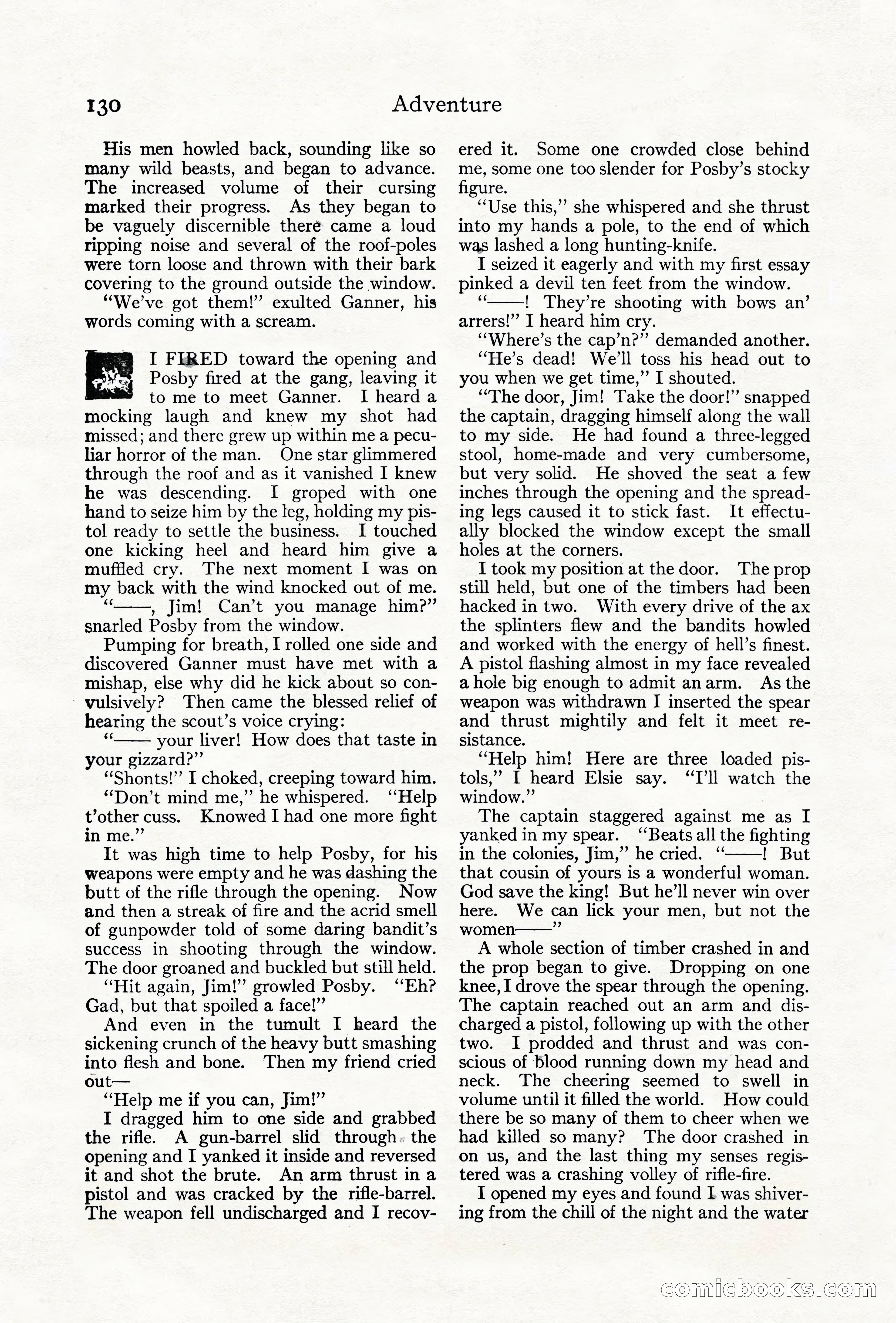 Adventure Magazine Cover, June 18, 1921 — page 140 of 204