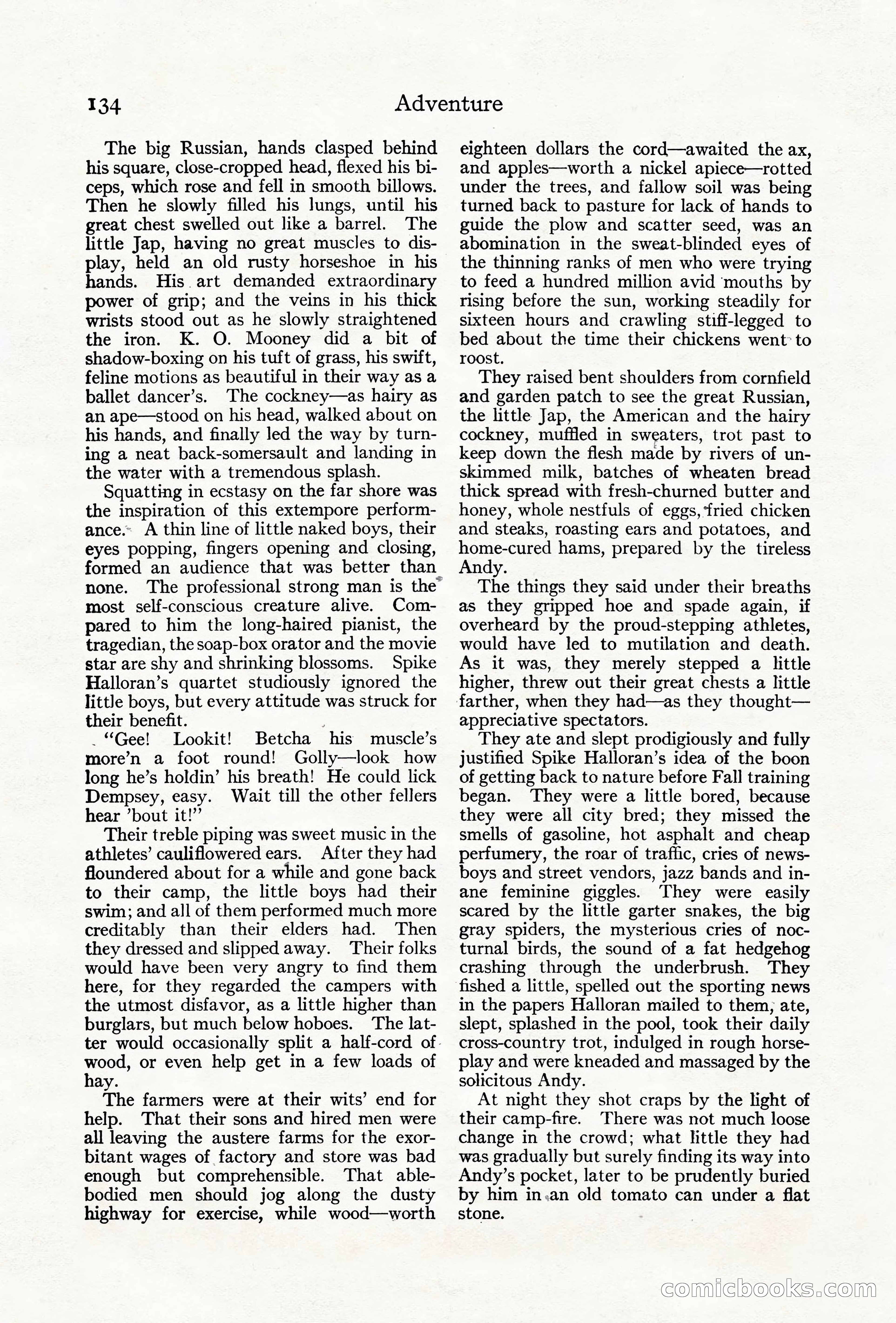 Adventure Magazine Cover, June 18, 1921 — page 144 of 204