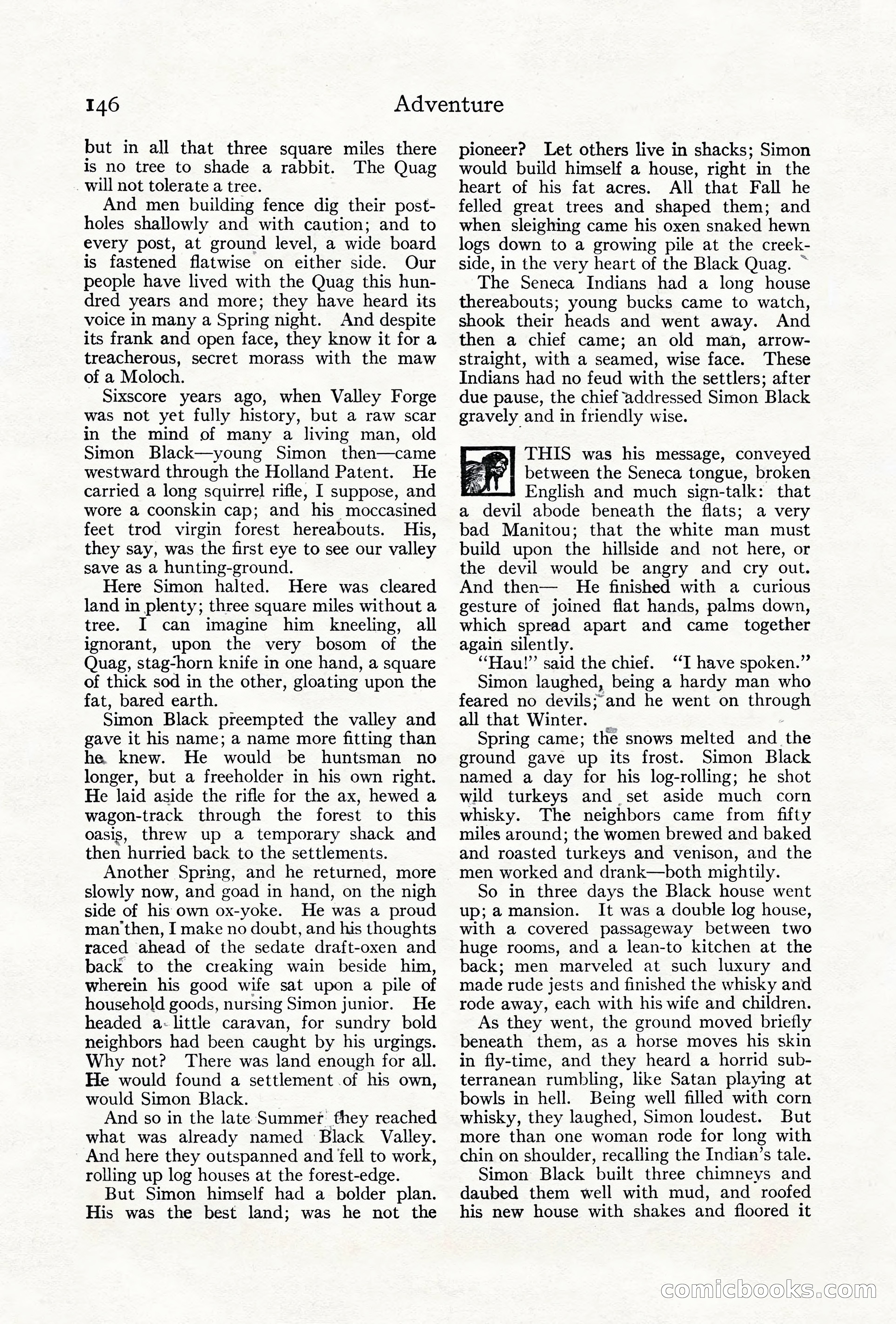 Adventure Magazine Cover, June 18, 1921 — page 156 of 204