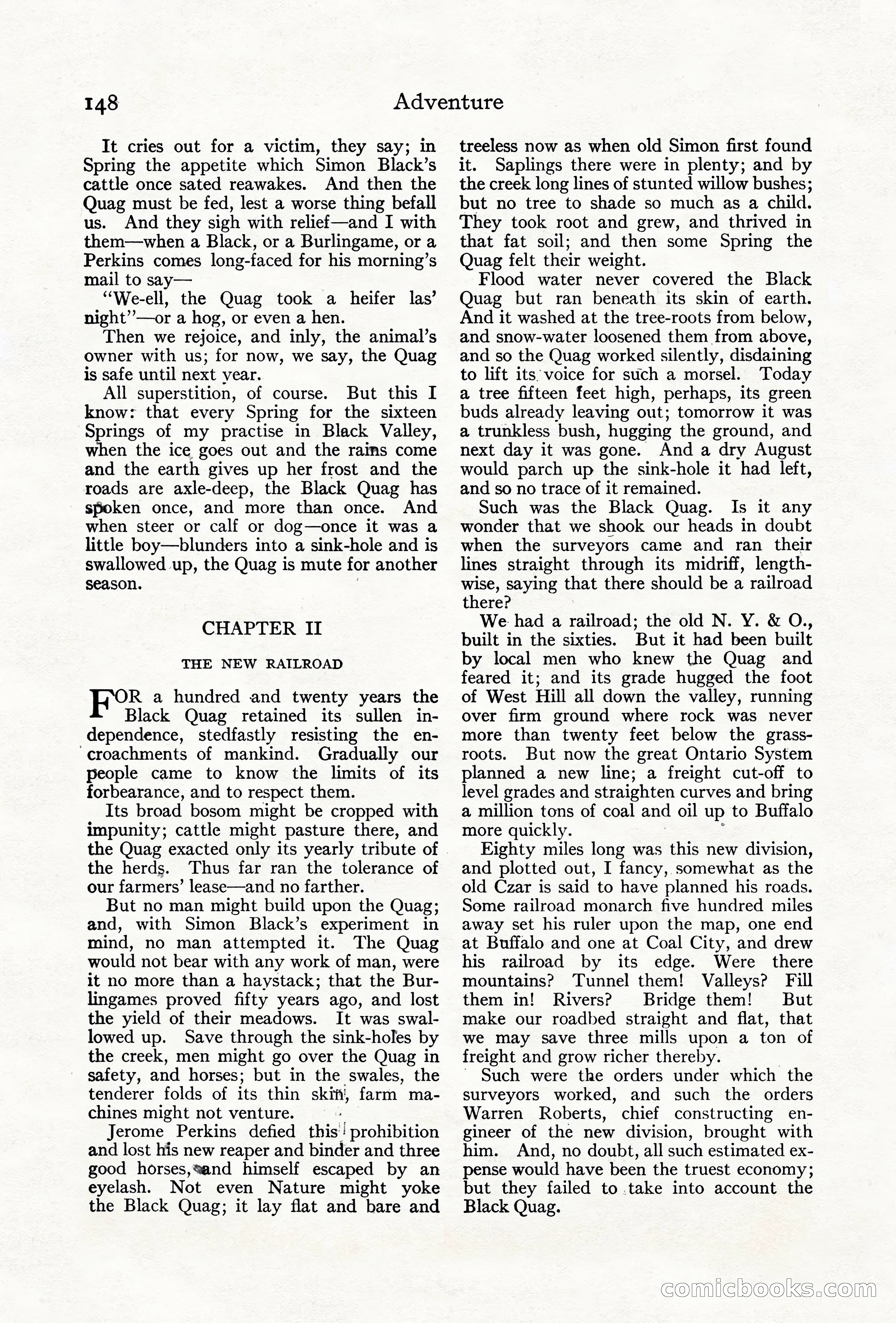 Adventure Magazine Cover, June 18, 1921 — page 158 of 204