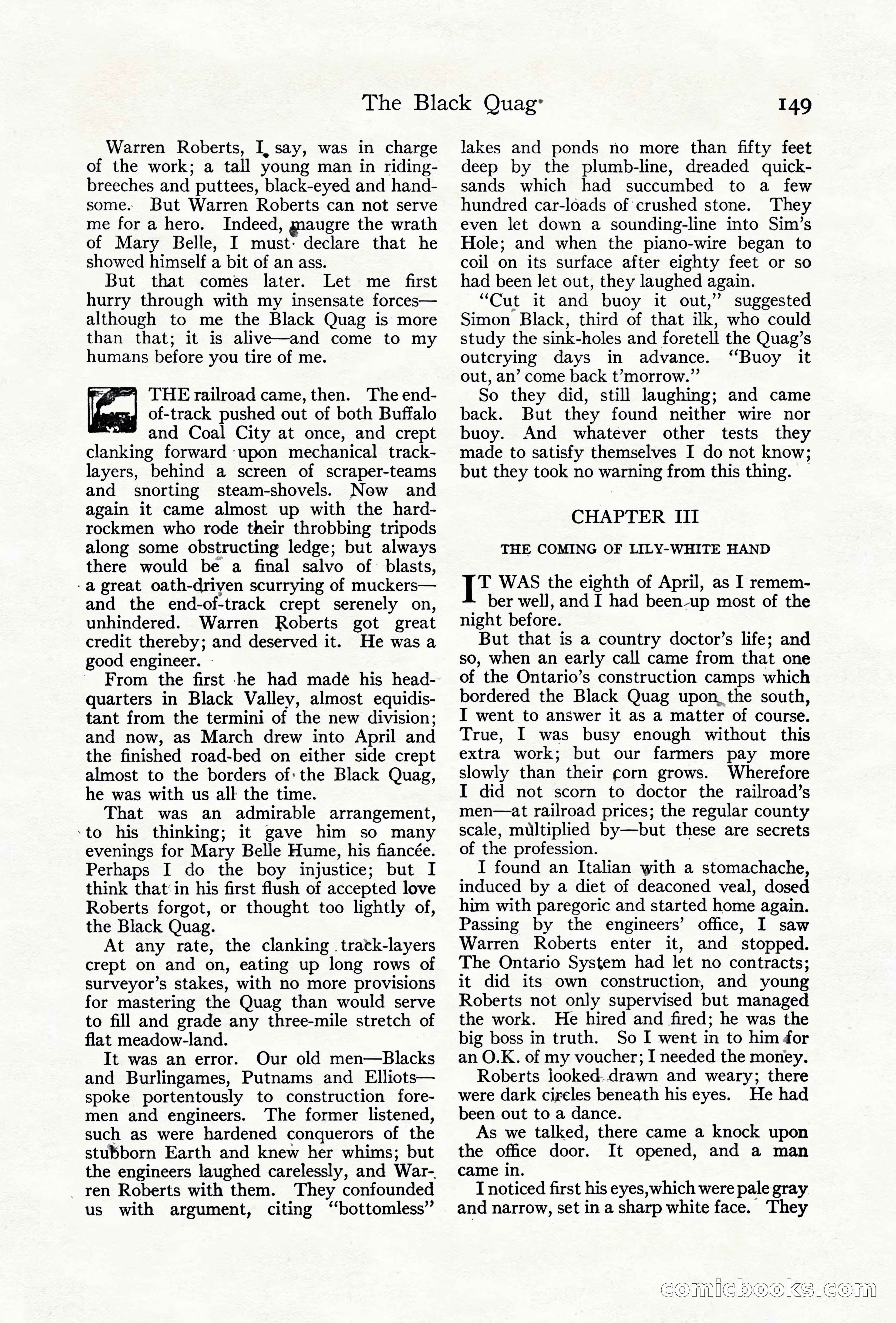 Adventure Magazine Cover, June 18, 1921 — page 159 of 204