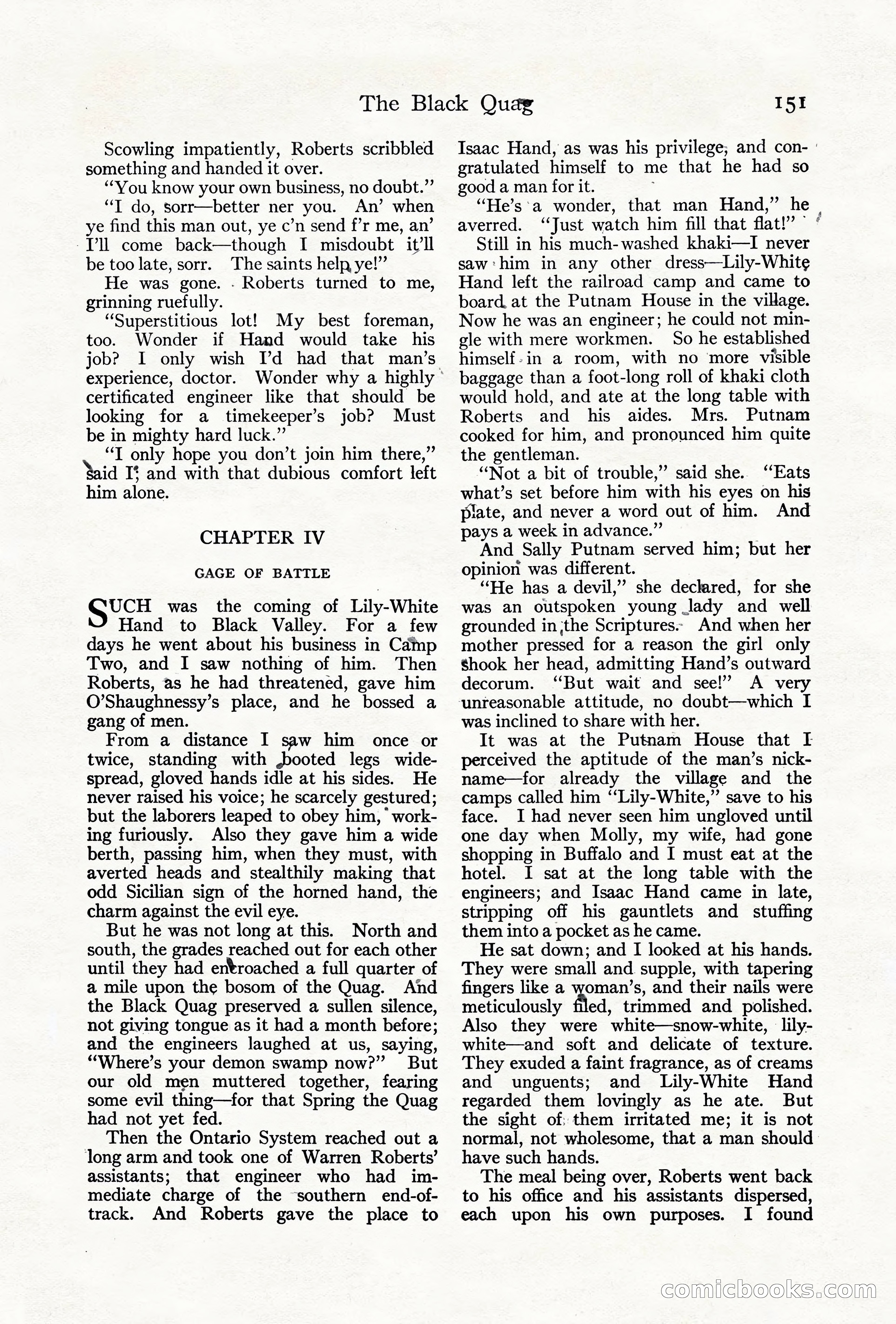 Adventure Magazine Cover, June 18, 1921 — page 161 of 204