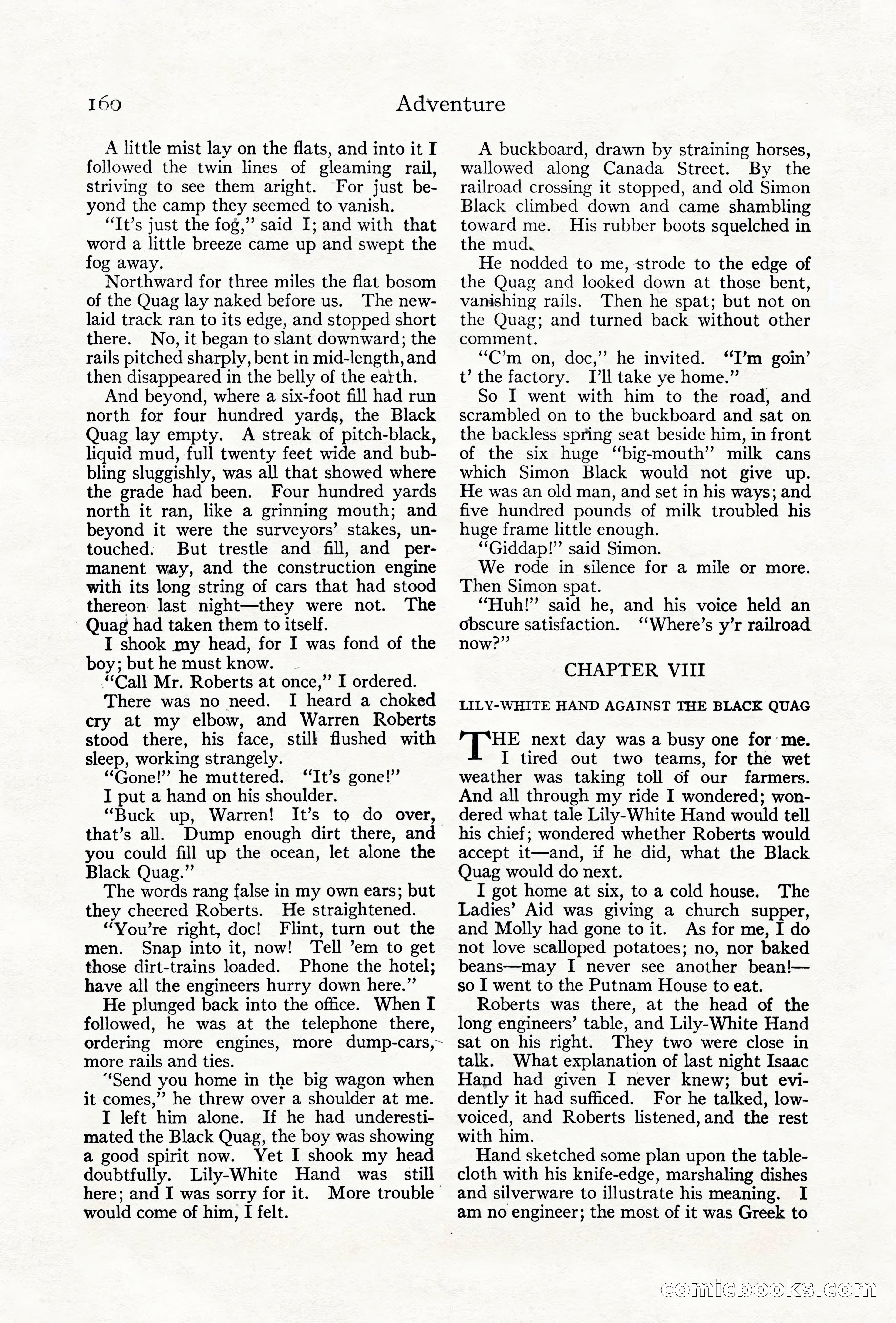 Adventure Magazine Cover, June 18, 1921 — page 170 of 204