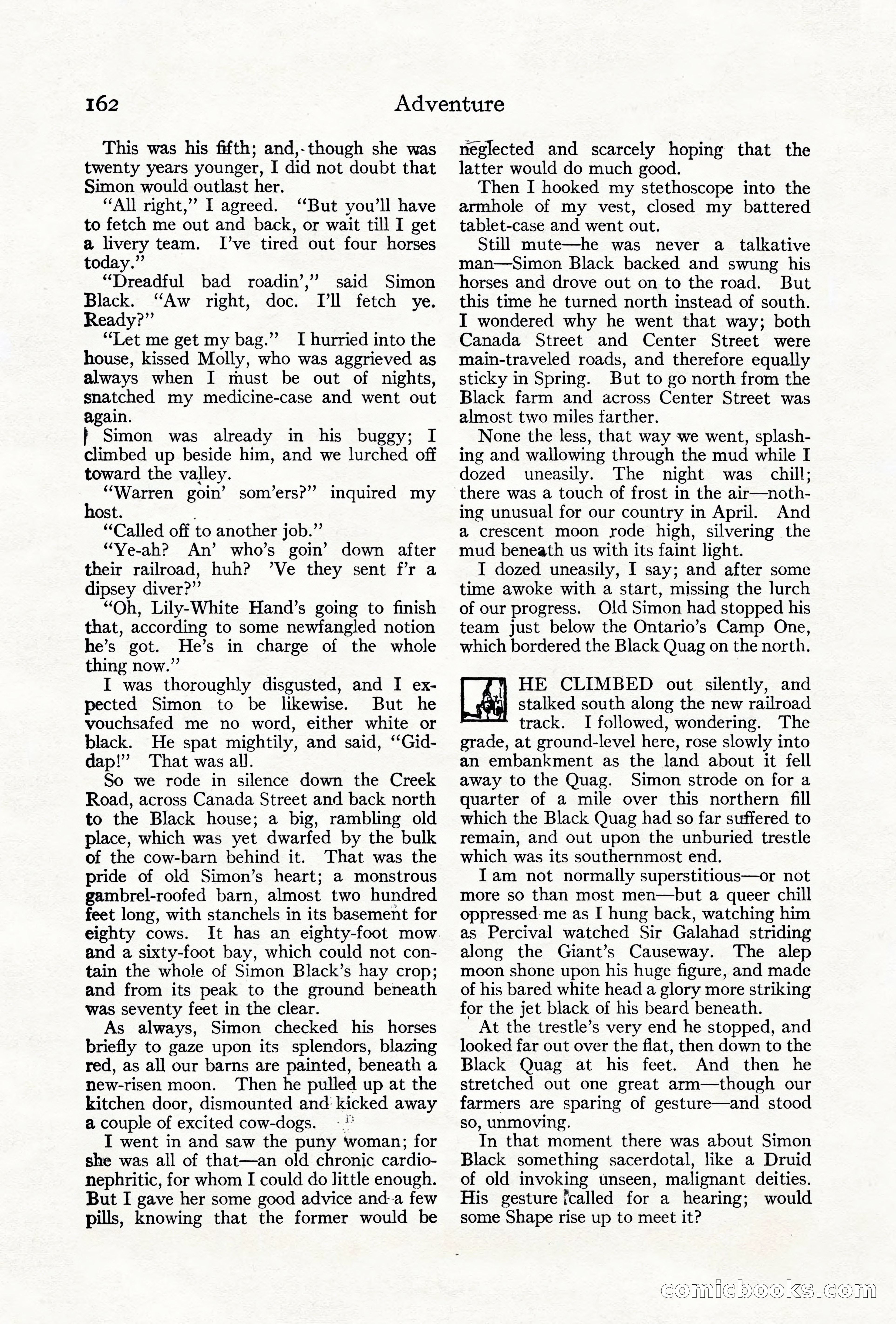 Adventure Magazine Cover, June 18, 1921 — page 172 of 204