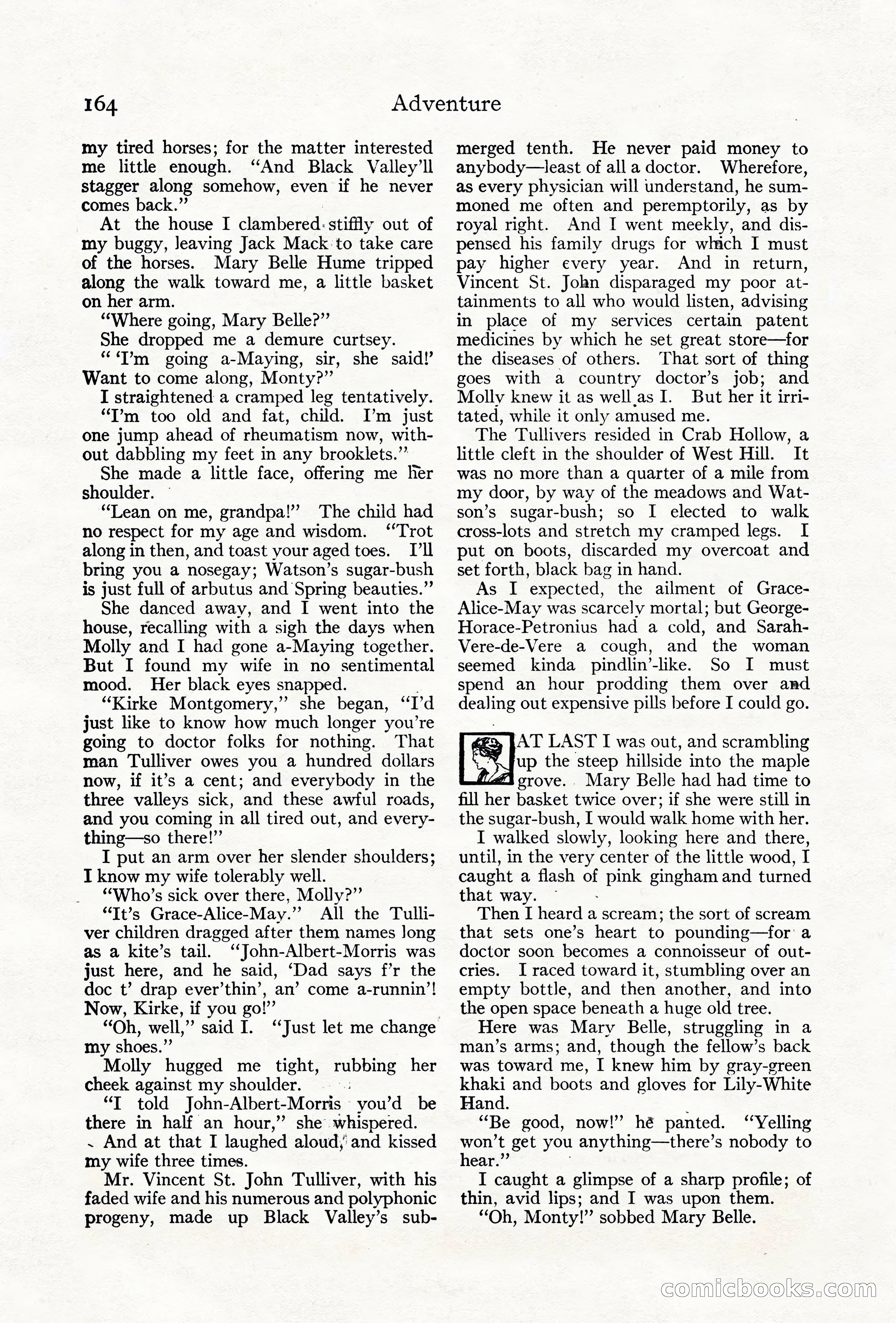 Adventure Magazine Cover, June 18, 1921 — page 174 of 204